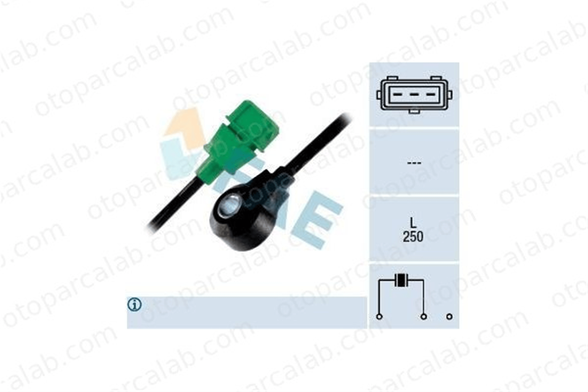 FAE 60134 Vuruntu Sensörü CITROËN XANTIA XANTIA Break 594624 9623367880