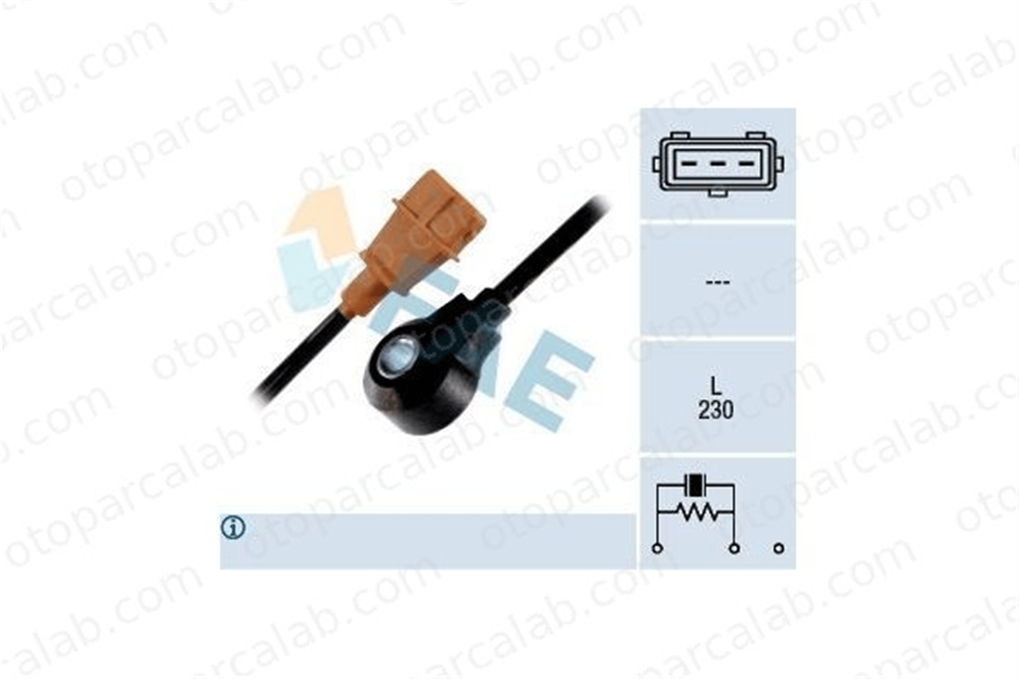 FAE 60139 Vuruntu Sensörü AUDI A3 SKODA OCTAVIA I KS269 6A905377A