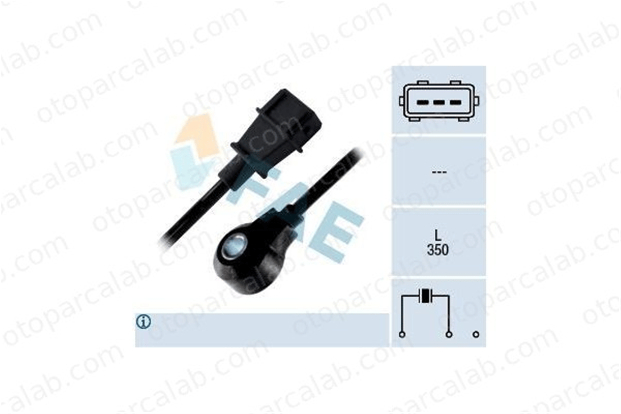 FAE 60195 Vuruntu Sensörü CHEVROLET AVEO / KALOS Sedan MATIZ 96386710 KS241