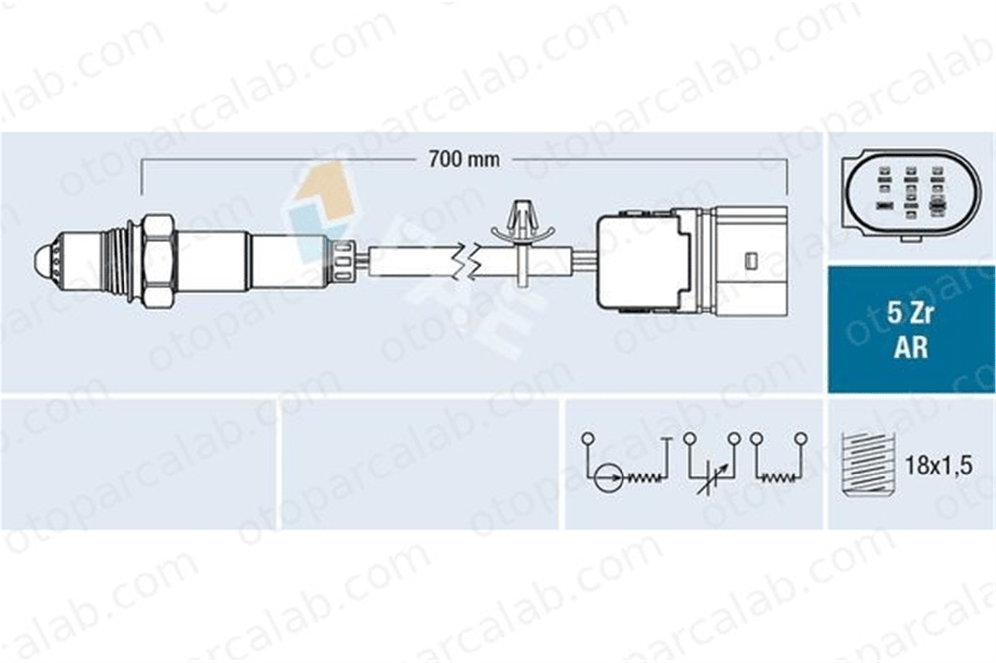 FAE 75104 Oksijen (Lambda) Sensörü BMW 3 7 12575904 5JX0658290