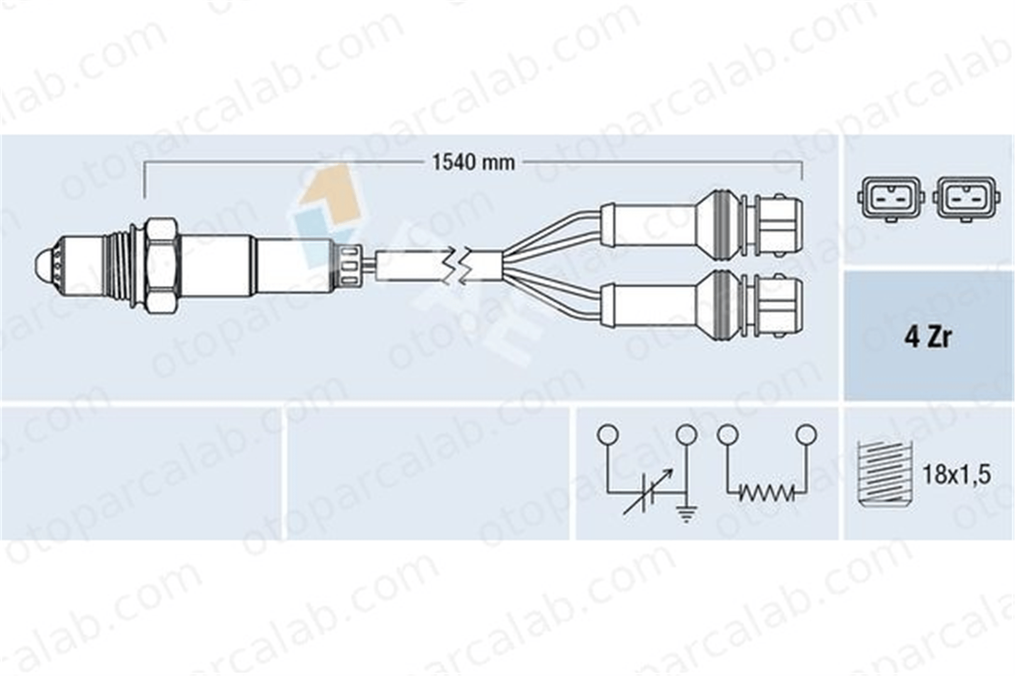 FAE 77127 Oksijen (Lambda) Sensörü CITROËN ZX PEUGEOT 405 II 96138608 9613860880