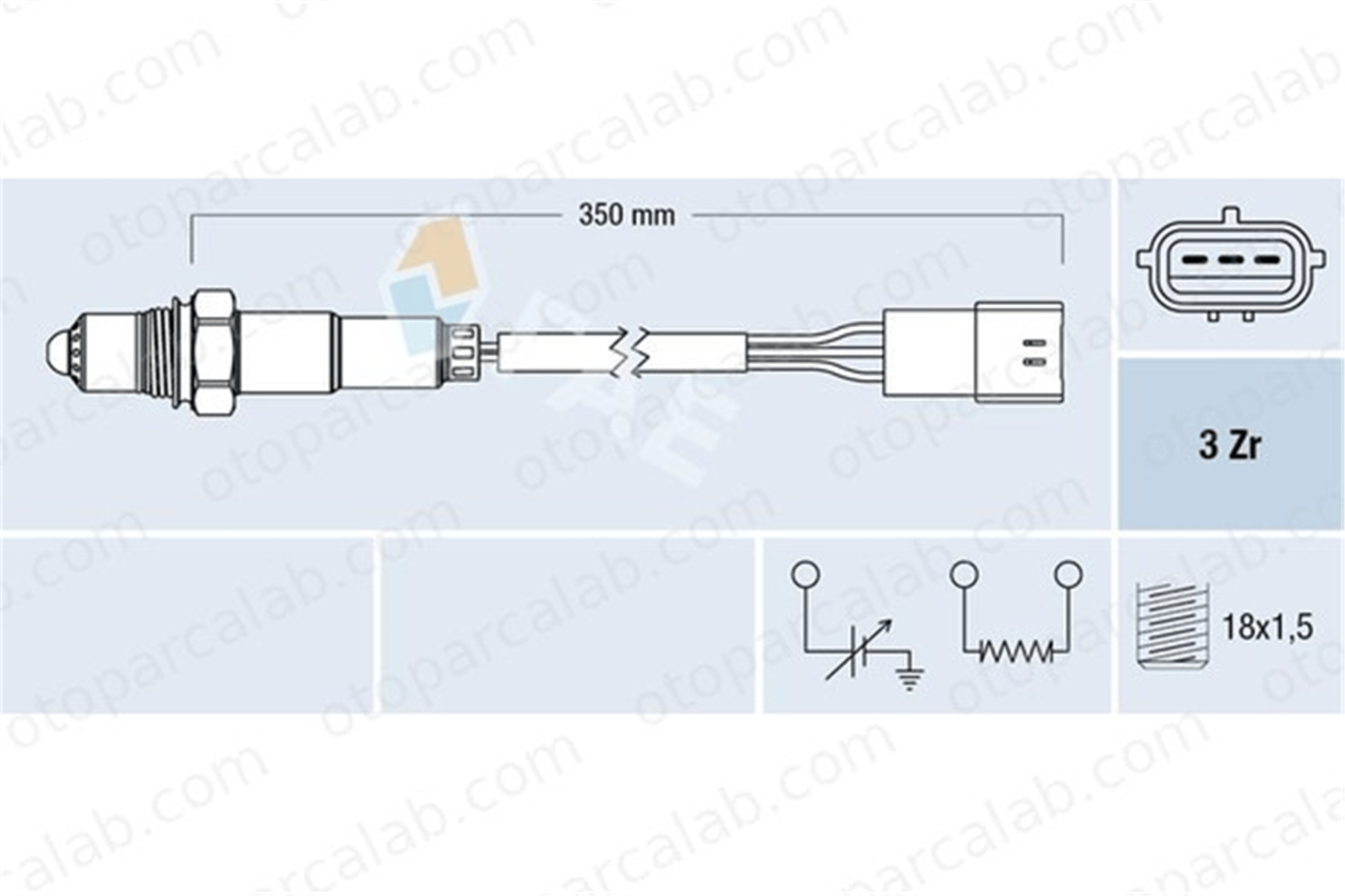 FAE 77191 Oksijen (Lambda) Sensörü HYUNDAI ACCENT I ACCENT Sedan 3921022015 3921022018