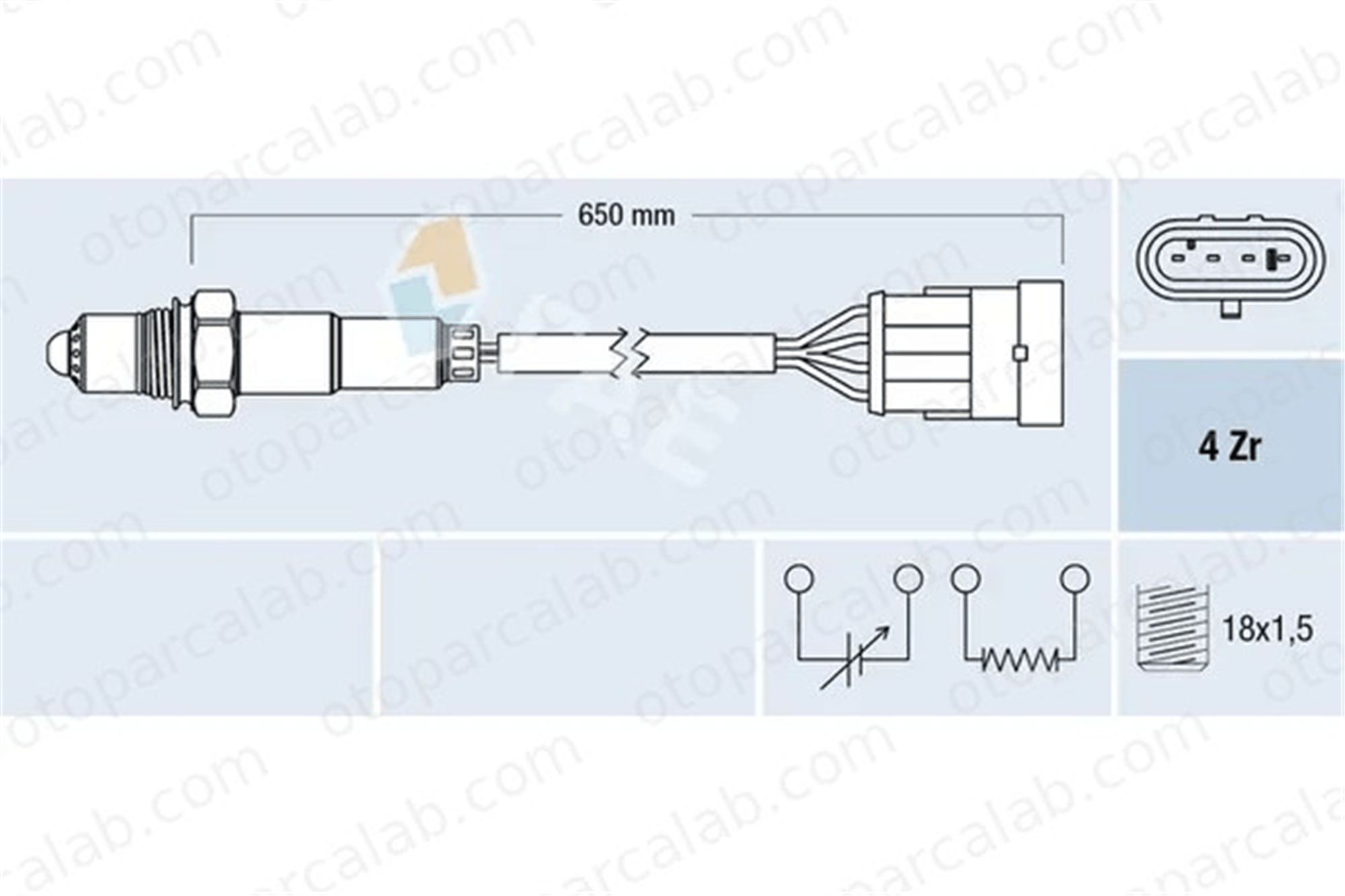 FAE 77219 Oksijen (Lambda) Sensörü FIAT MULTIPLA MAREA 46521170 46774531