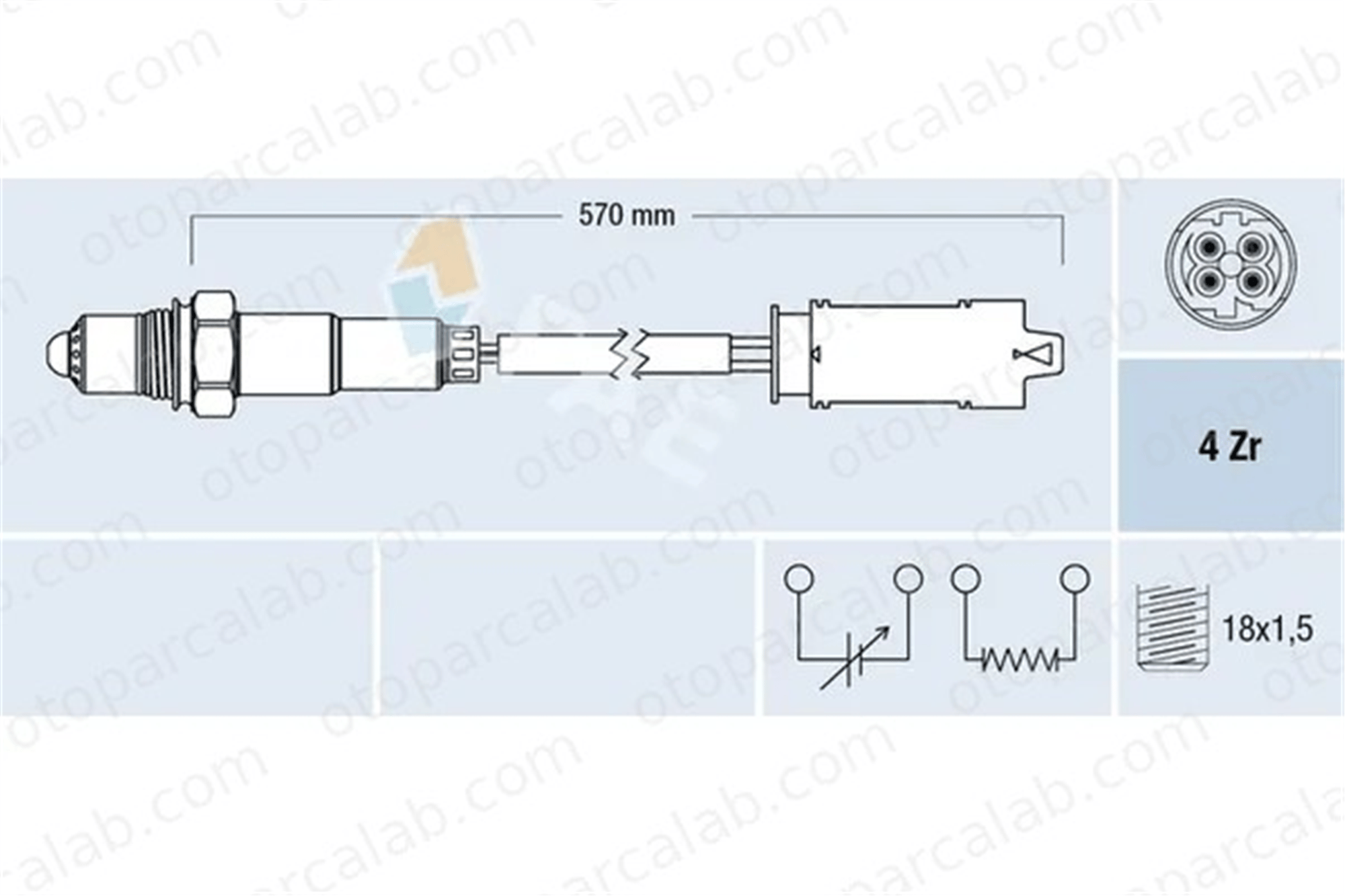 FAE 77266 Oksijen (Lambda) Sensörü BMW Z3 Roadster 5 11781742051 11781743996