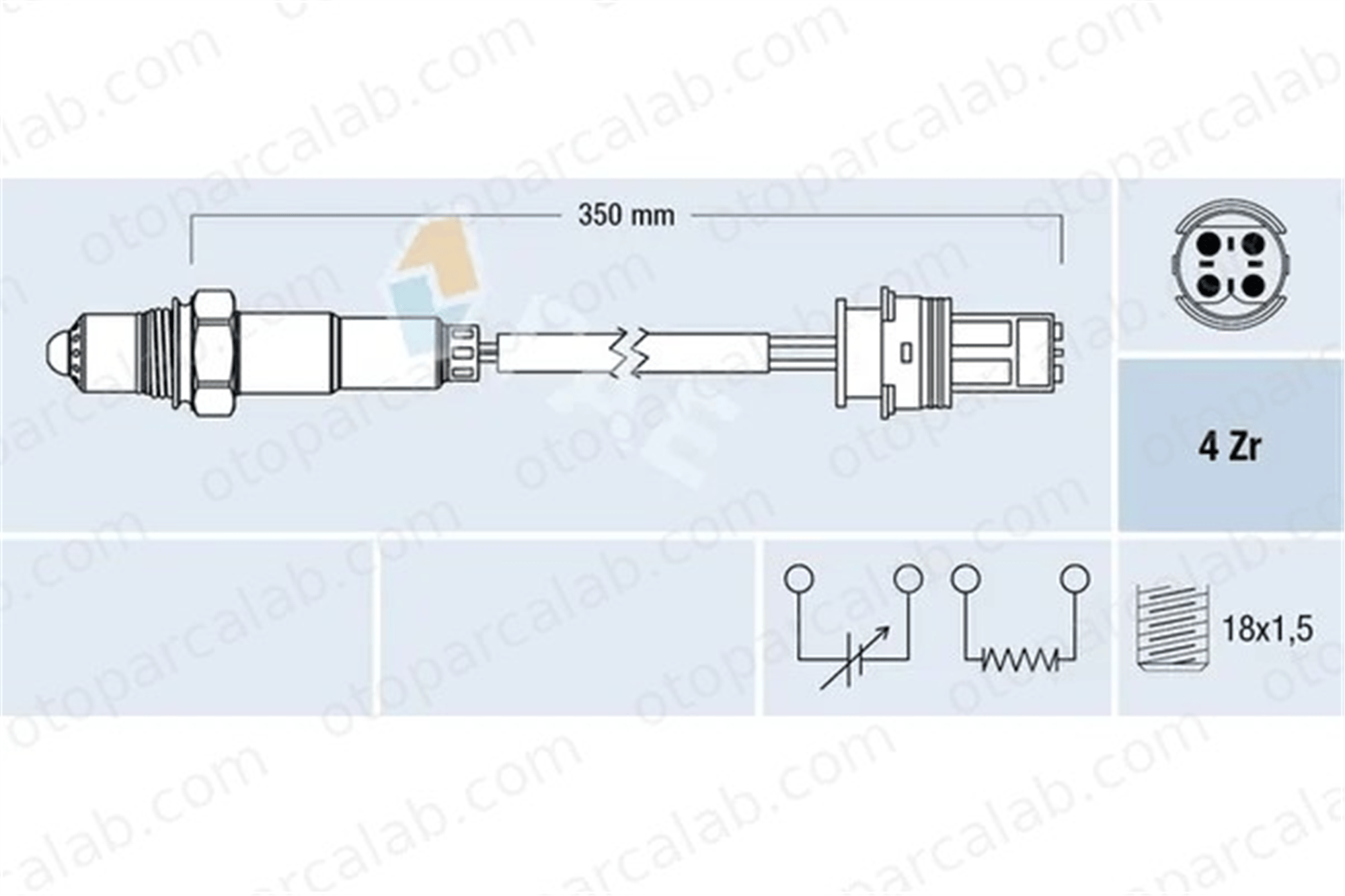 FAE 77272 Oksijen (Lambda) Sensörü MERCEDES-BENZ S-SERISI E-SERISI 5406117 000 540 61 17