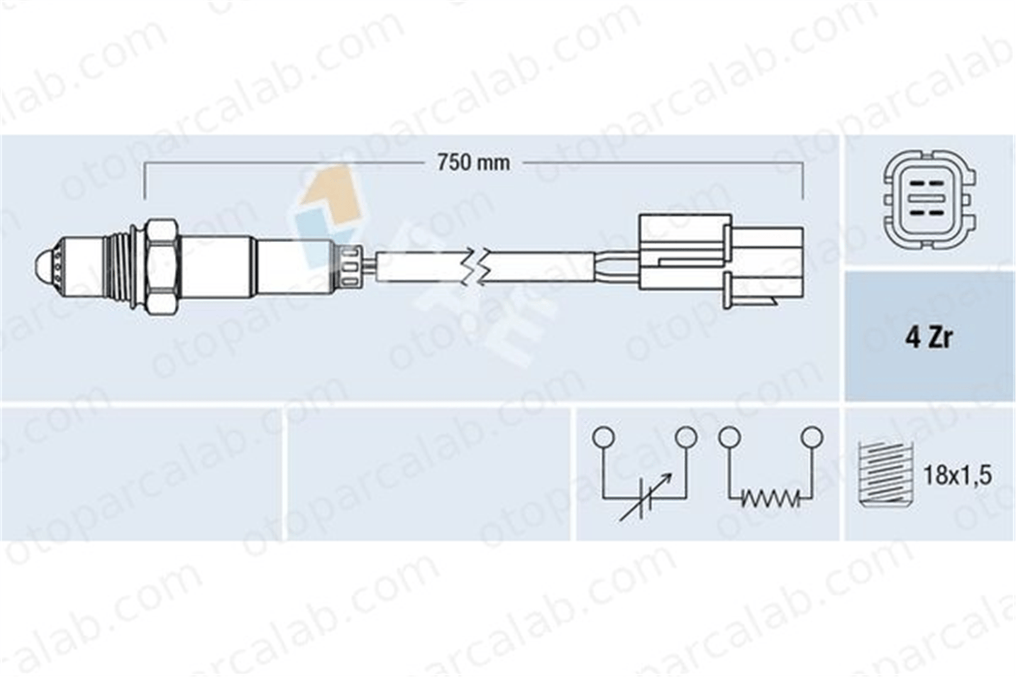 FAE 77293 Oksijen (Lambda) Sensörü HYUNDAI ATOS KIA SORENTO I 3921002600 3921038405
