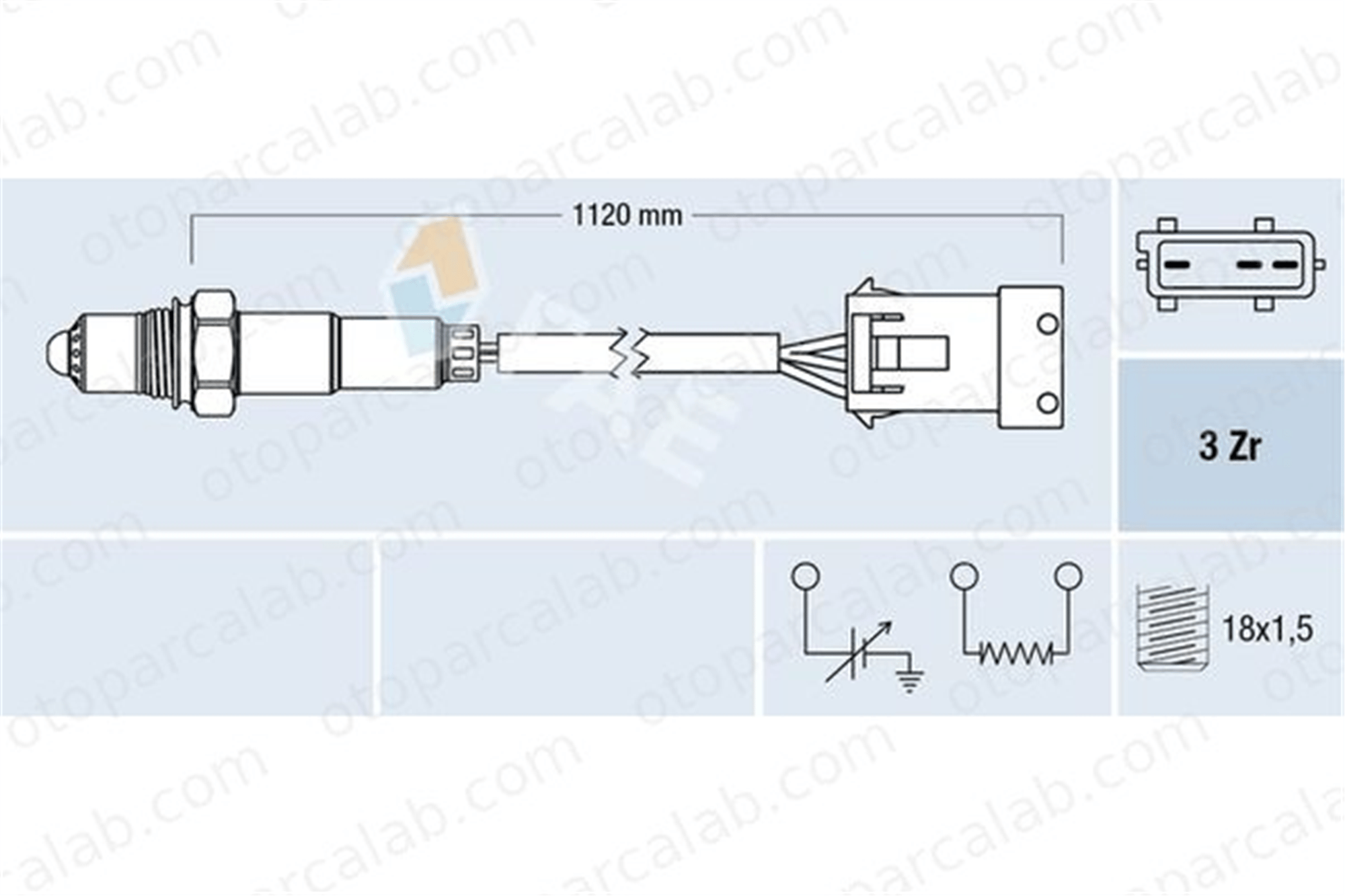 FAE 77307 Oksijen (Lambda) Sensörü SAAB 9000 9000 Hatchback 4164323 4239588