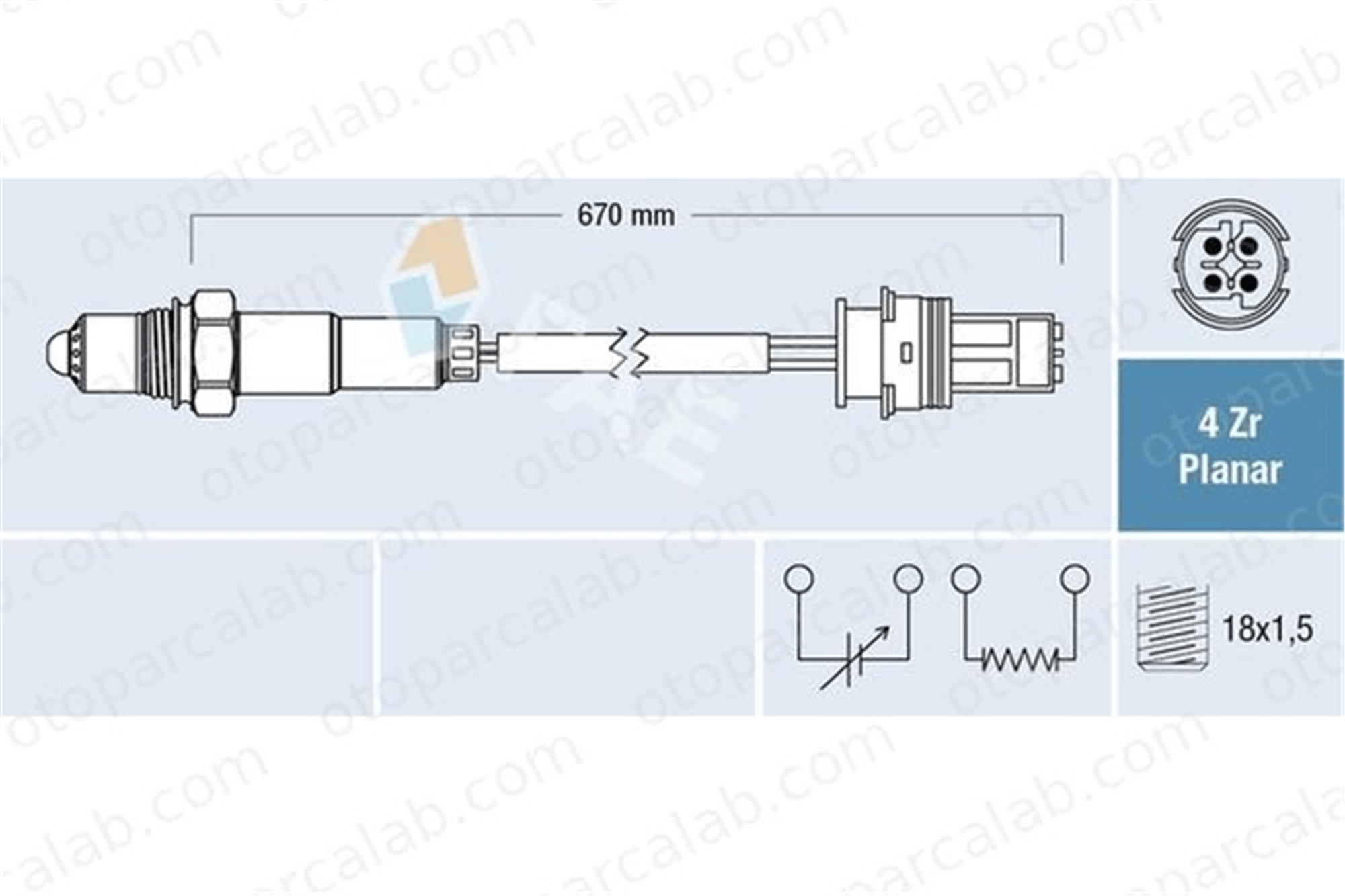 FAE 77328 Oksijen (Lambda) Sensörü MERCEDES-BENZ C-SERISI T-Model CLK Cabrio 15407317 001 540 73 17