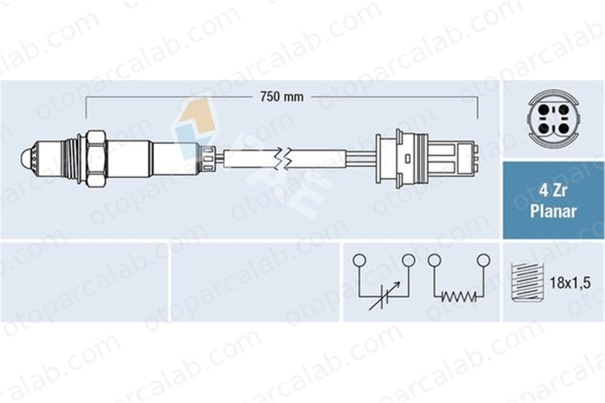 FAE 77334 Oksijen (Lambda) Sensörü MERCEDES-BENZ C-SERISI C-SERISI T-Model 15400717 001 540 07 17
