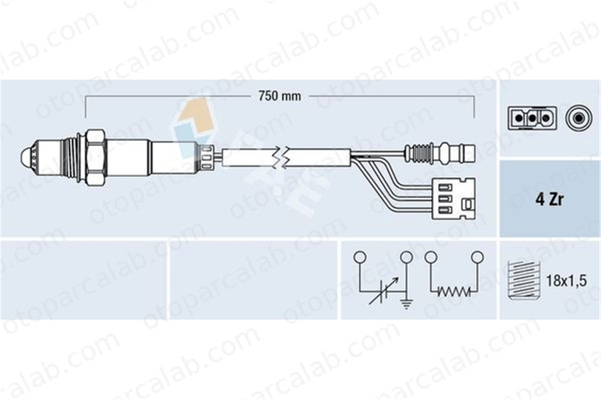 FAE 77380 Oksijen (Lambda) Sensörü MERCEDES-BENZ E-SERISI T-Model 124 T-Model 25172665 5403817