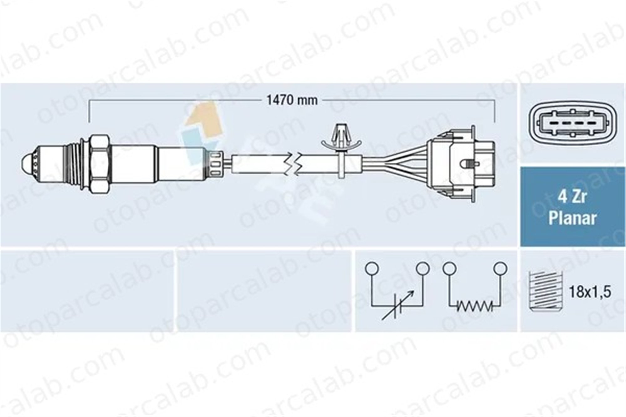 FAE 77422 Oksijen (Lambda) Sensörü AUDI A6 C5 A6 C5 Avant 93177153 55352895