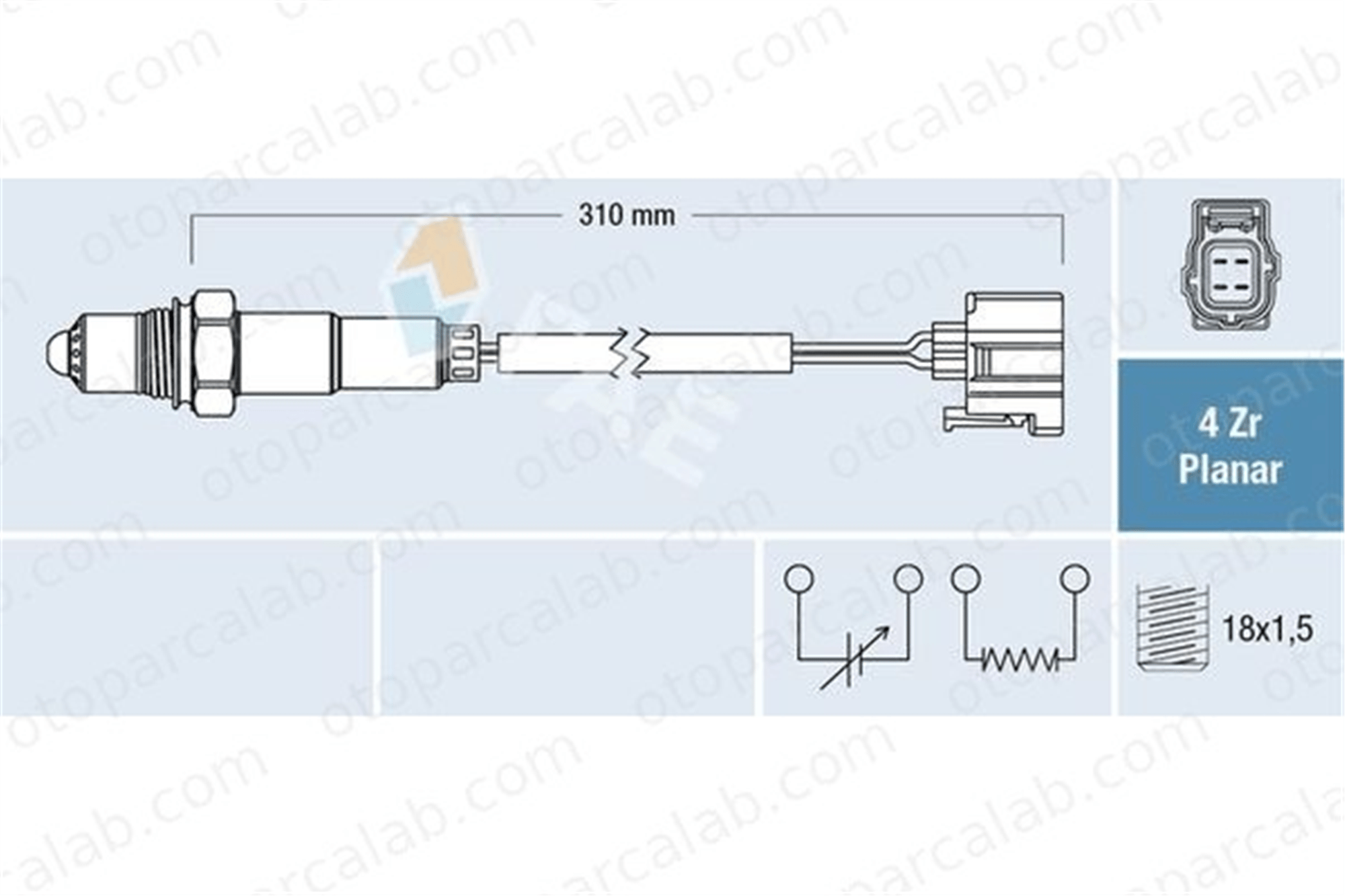 FAE 77427 Oksijen (Lambda) Sensörü MERCEDES-BENZ C-SERISI C-SERISI T-Model A0045420718 437463