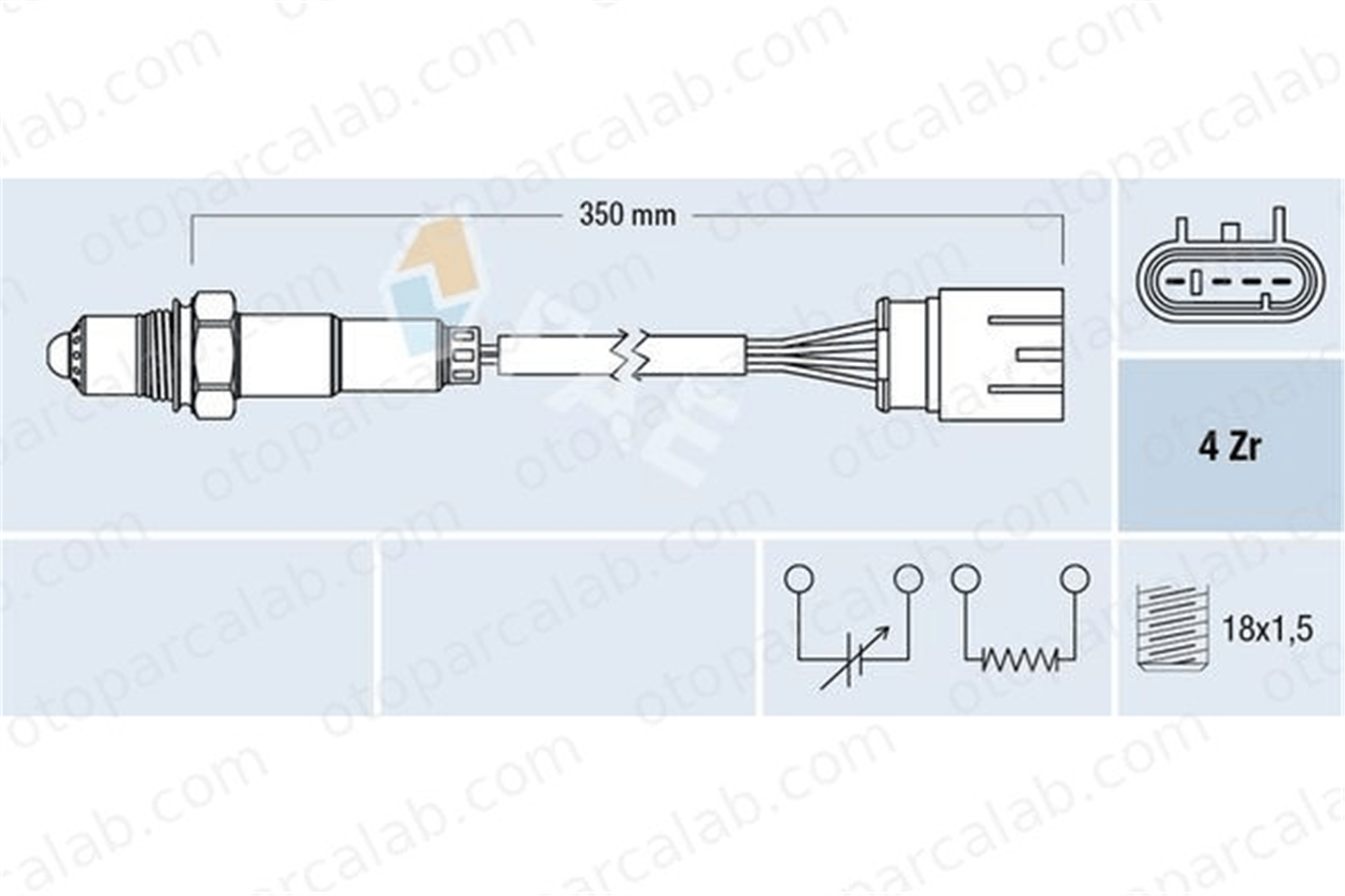 FAE 77465 Oksijen (Lambda) Sensörü FIAT PUNTO ALFA ROMEO MITO 51774422 55219791