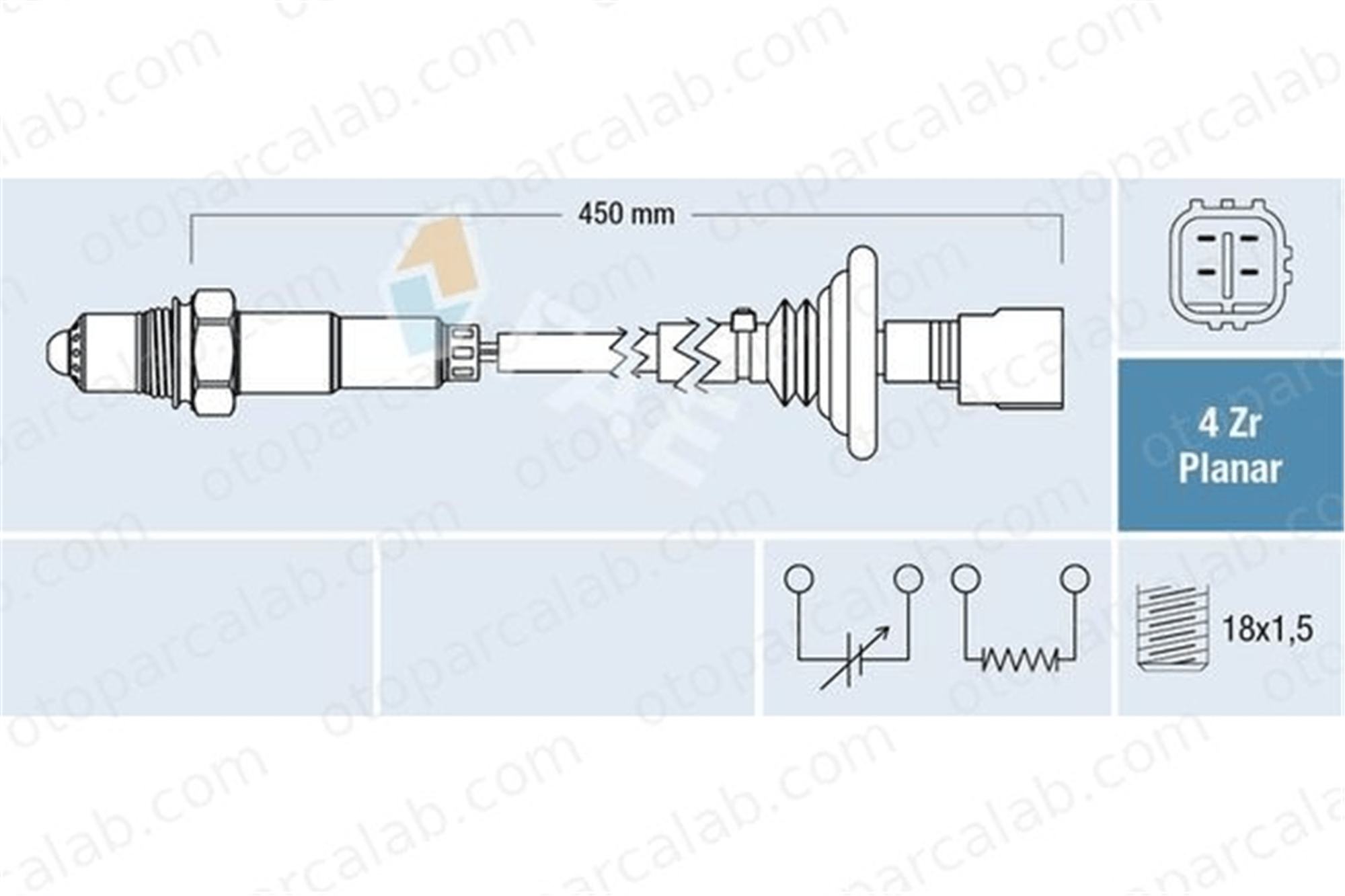 FAE 77512 Oksijen (Lambda) Sensörü TOYOTA YARIS VERSO YARIS 8946552060 8946552070