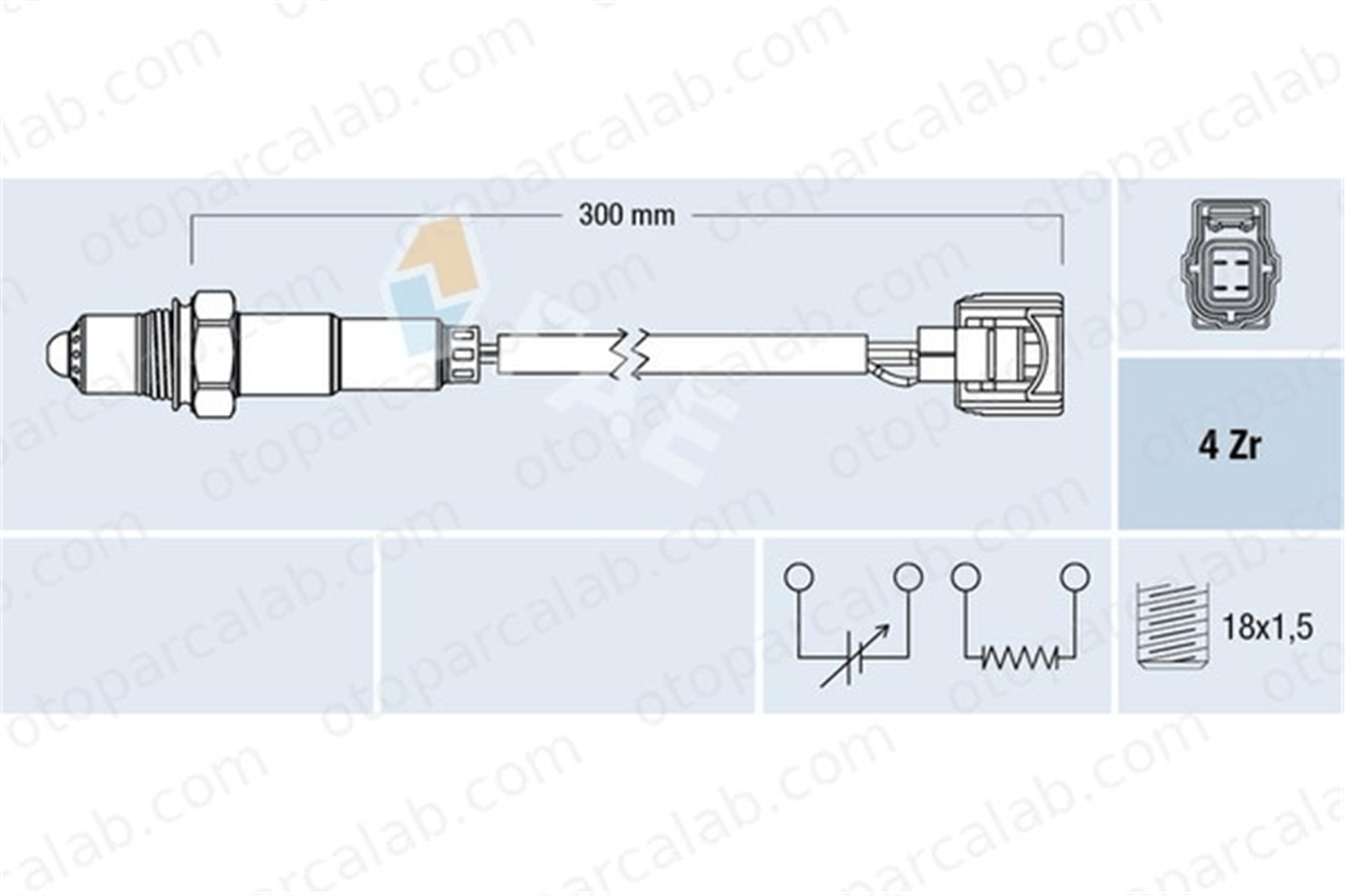 FAE 77585 Oksijen (Lambda) Sensörü JEEP WRANGLER II SMART FORTWO Coupe DS56031110AA 56031110AA