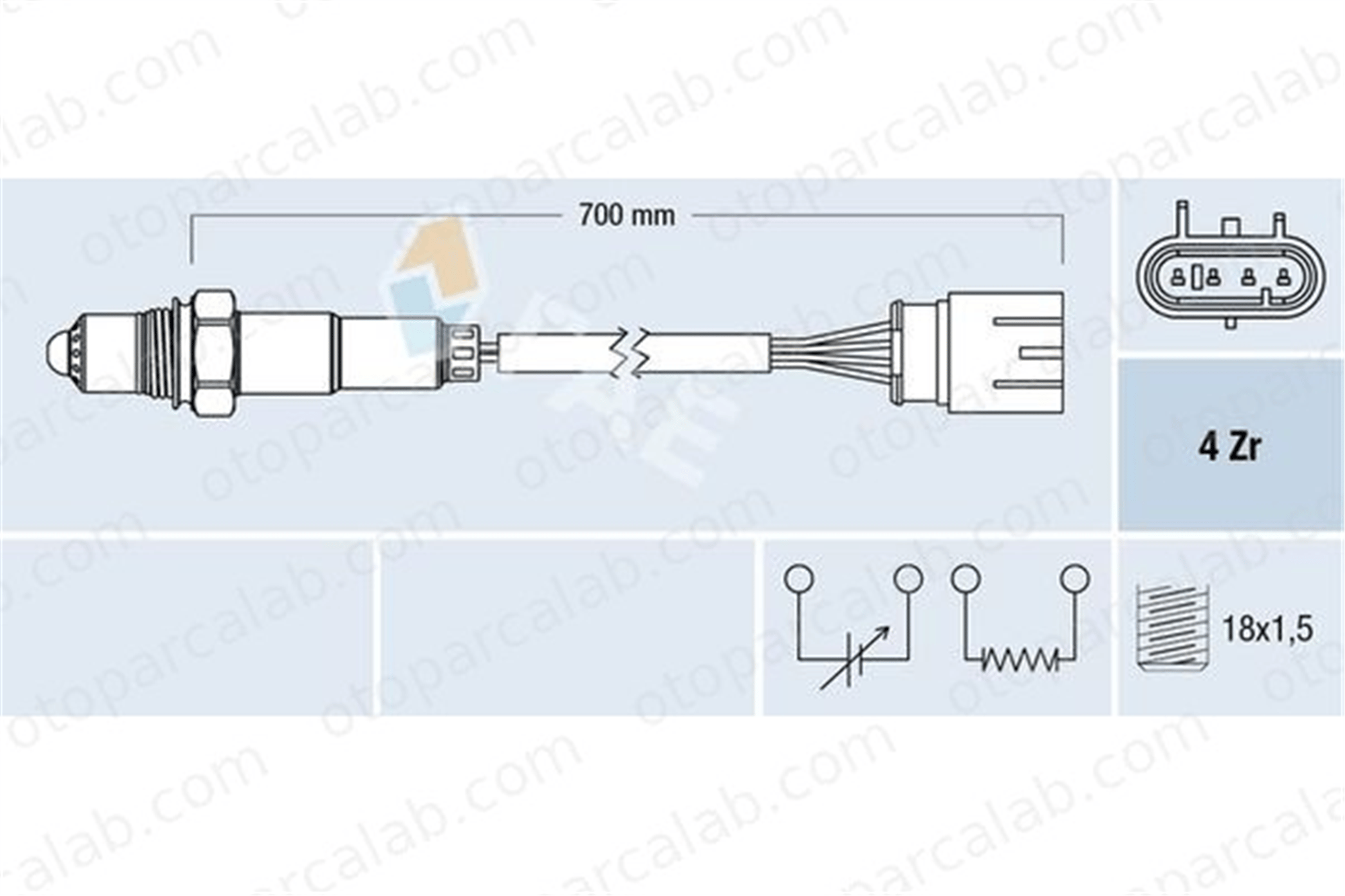 FAE 77587 Oksijen (Lambda) Sensörü FIAT PUNTO LANCIA YPSILON 55249875 46349260