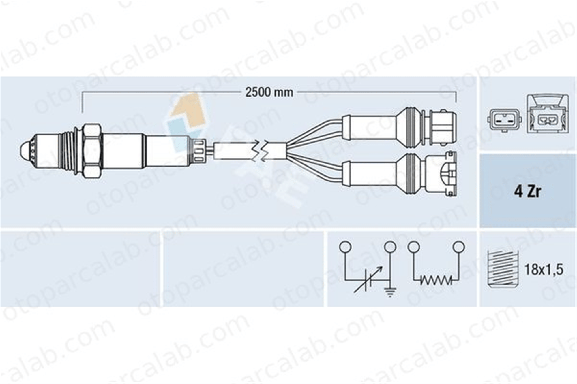 FAE 77639 Oksijen (Lambda) Sensörü LANCIA Y10 MERCEDES-BENZ T1 Minibüs/Otobüs 1316751 5010295700