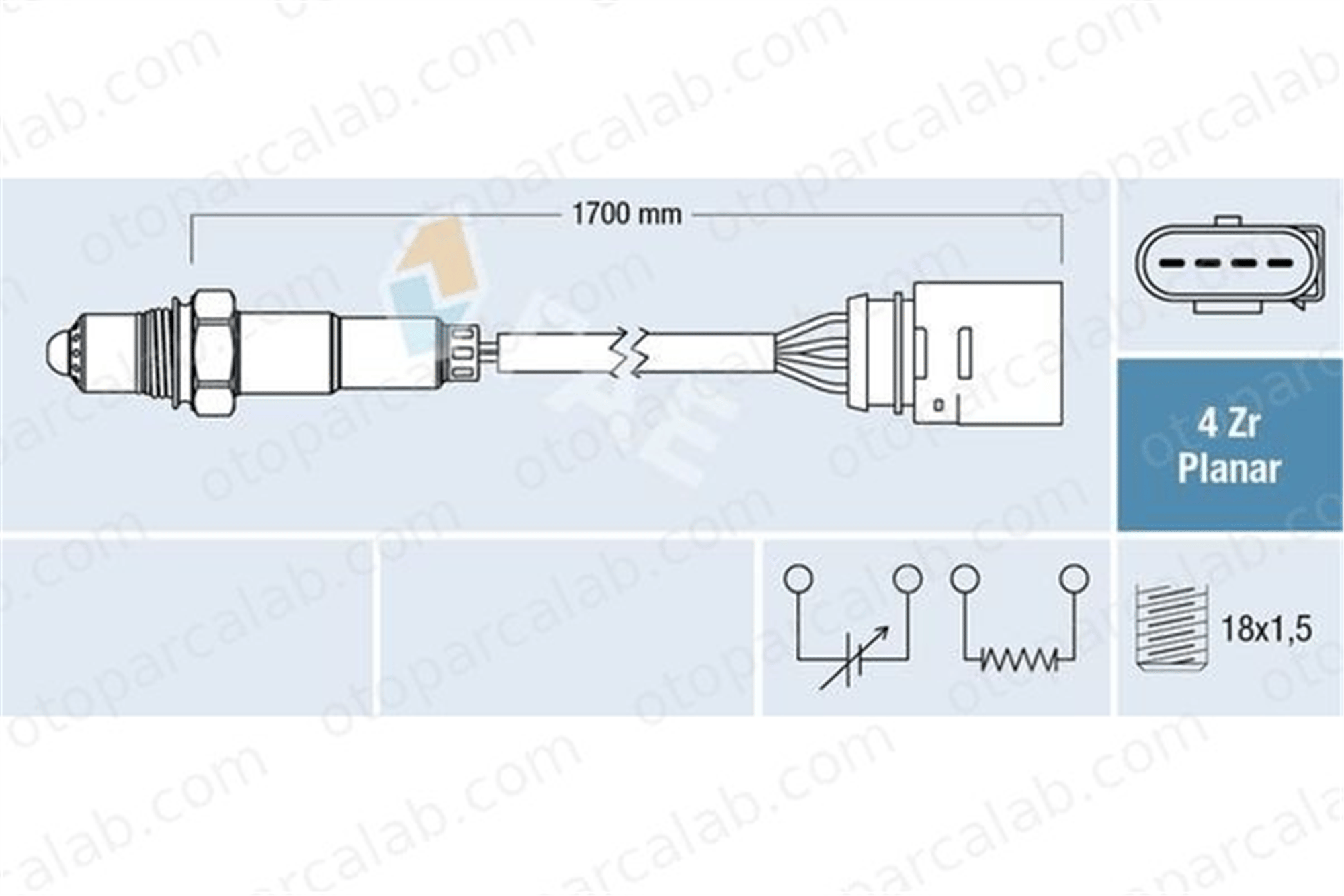 FAE 77902 Oksijen (Lambda) Sensörü AUDI A6 C5 Avant A4 B6 Avant 58906265B 058 906 265 B