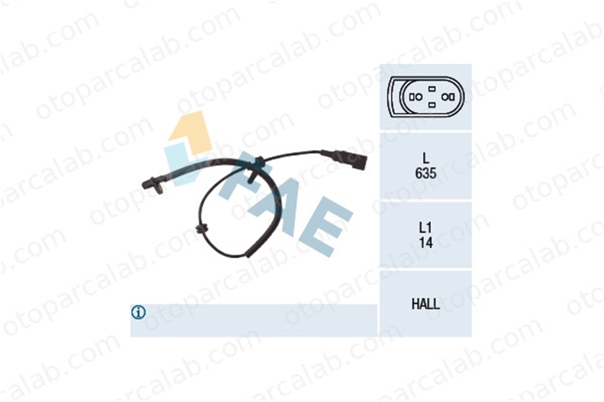 FAE 78035 Abs Sensörü Arka Sağ veya Sol FORD FOCUS I FOCUS I Turnier 1067208 1088635
