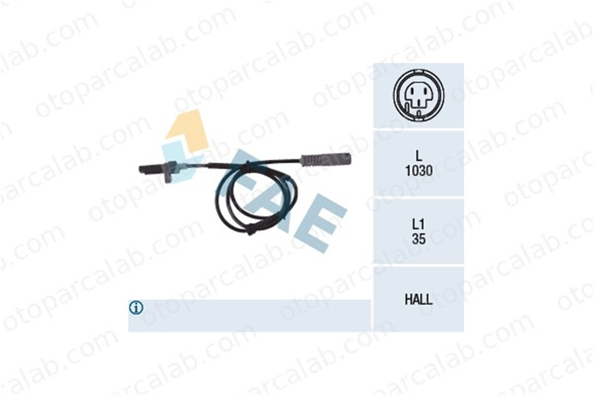 FAE 78043 Abs Sensörü Arka Sağ veya Sol BMW 7 34521182077 ALS461