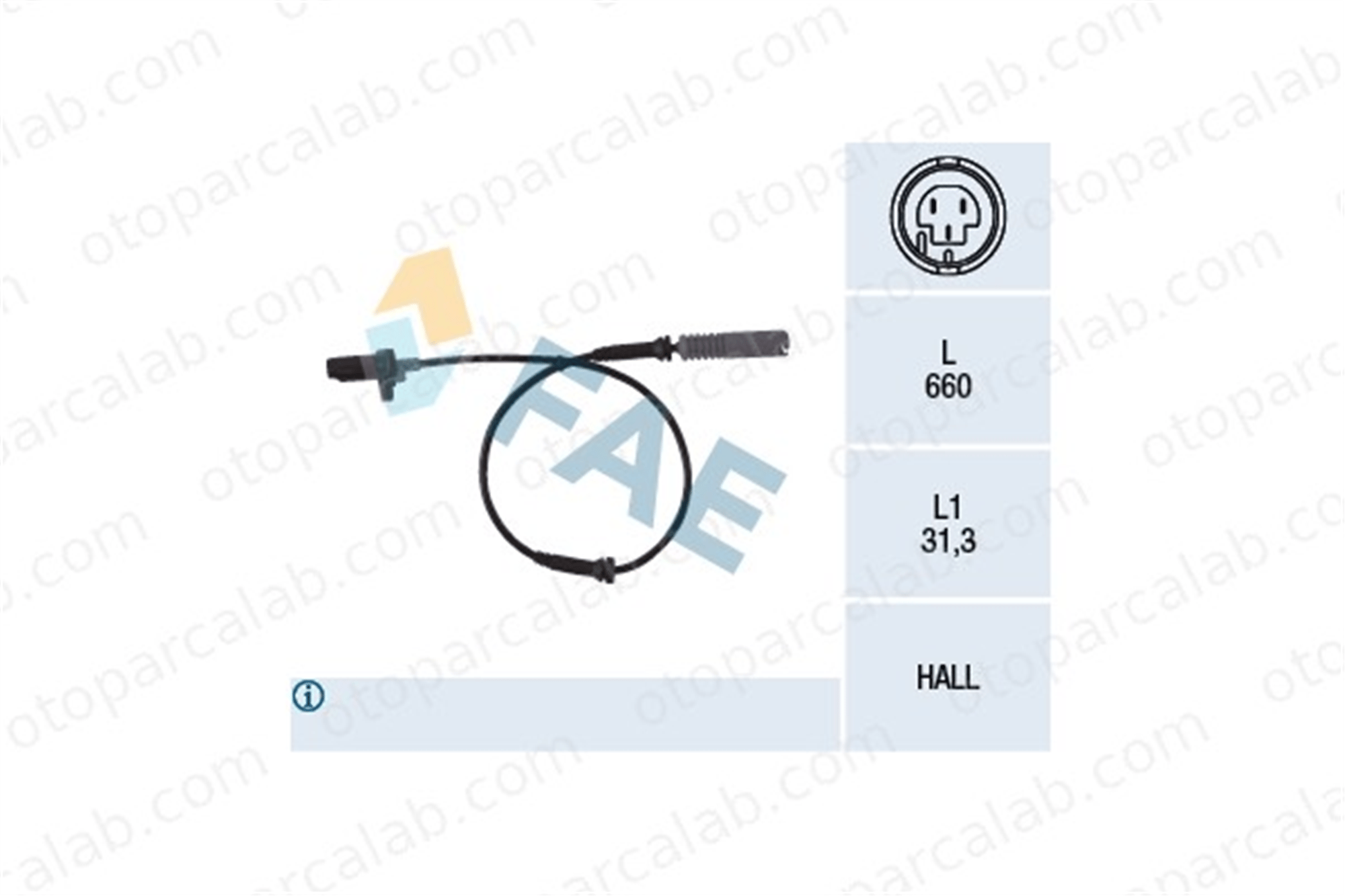 FAE 78044 Abs Sensörü Ön Sağ veya Sol BMW 5 5 Touring 34521182159 ALS458