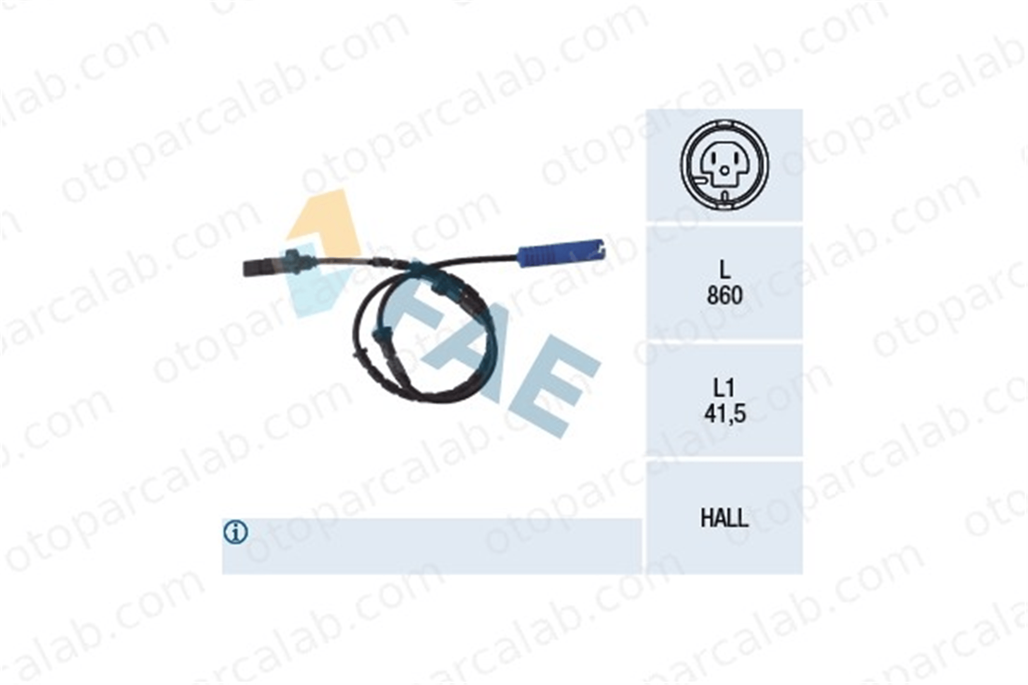 FAE 78046 Abs Sensörü Arka Sağ veya Sol BMW 5 34526756376 34520025724