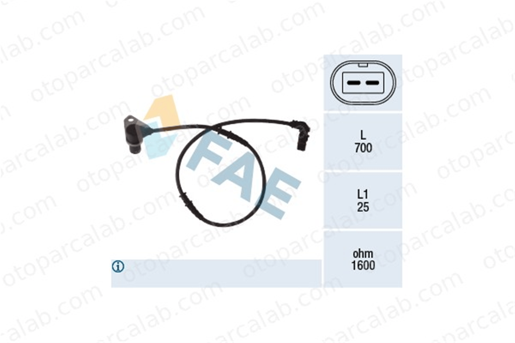 FAE 78073 Abs Sensörü Ön Sağ MERCEDES-BENZ E-SERISI E-SERISI T-Model A2105409108 2105409108