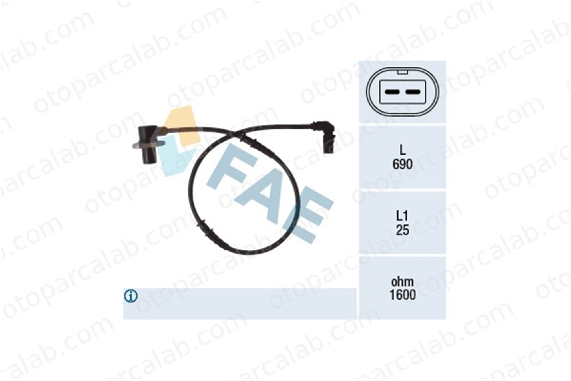 FAE 78074 Abs Sensörü Ön Sol MERCEDES-BENZ E-SERISI E-SERISI T-Model A2105409008 2105409008