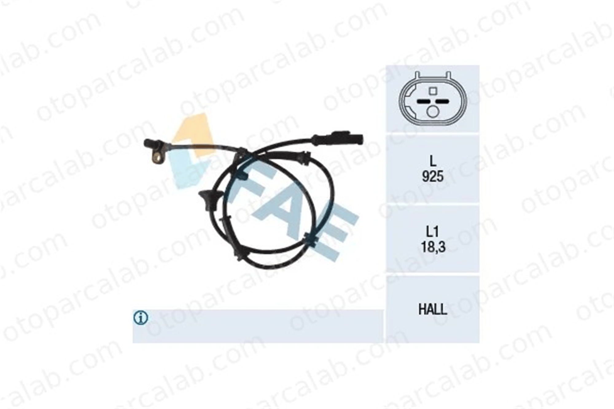 FAE 78081 Abs Sensörü Arka Sağ veya Sol TOYOTA AYGO CITROËN C1 895440H020 4545E2