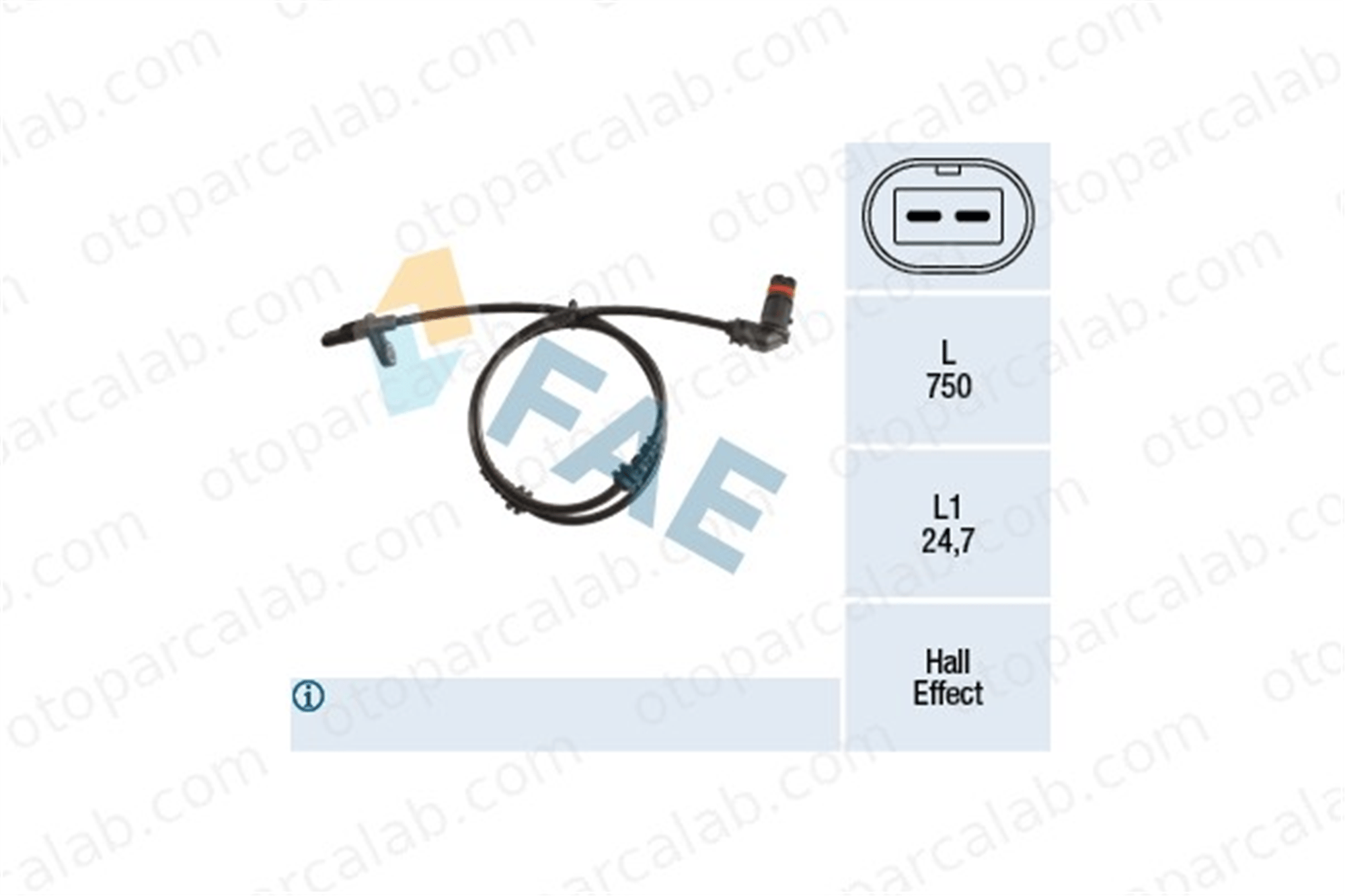 FAE 78210 Abs Sensörü Ön Sağ veya Sol MERCEDES-BENZ GLK-SERISI C-SERISI A2045400517 2045400517