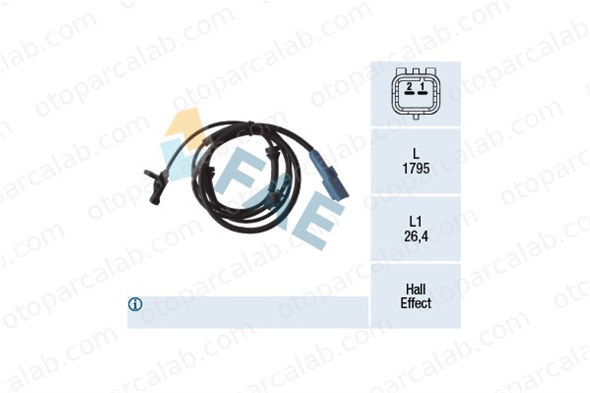 FAE 78305 Abs Sensörü Arka Sağ veya Sol CITROËN C5 I C5 I Break 454587 9641117080