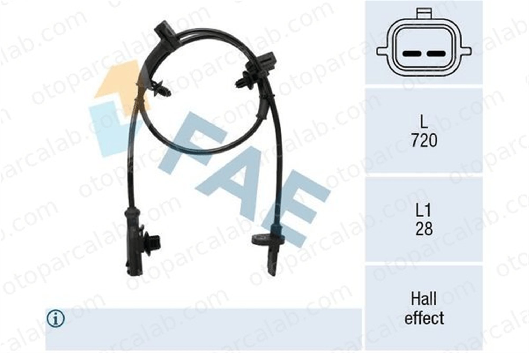 FAE 78546 Abs Sensörü Ön Sağ veya Sol FORD FIESTA VI B-MAX 1809552 2094990