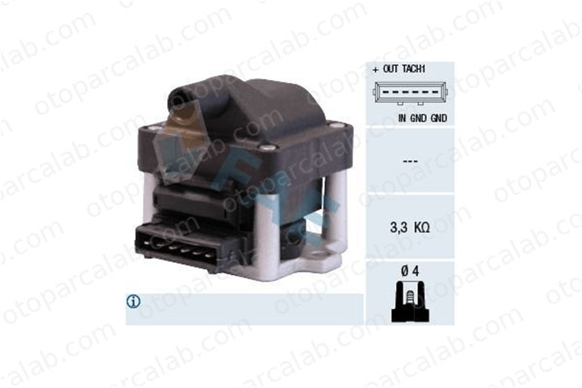 FAE 80219 Ateşleme Bobini SEAT TOLEDO I VW PASSAT B3/B4 867905105A 701905104