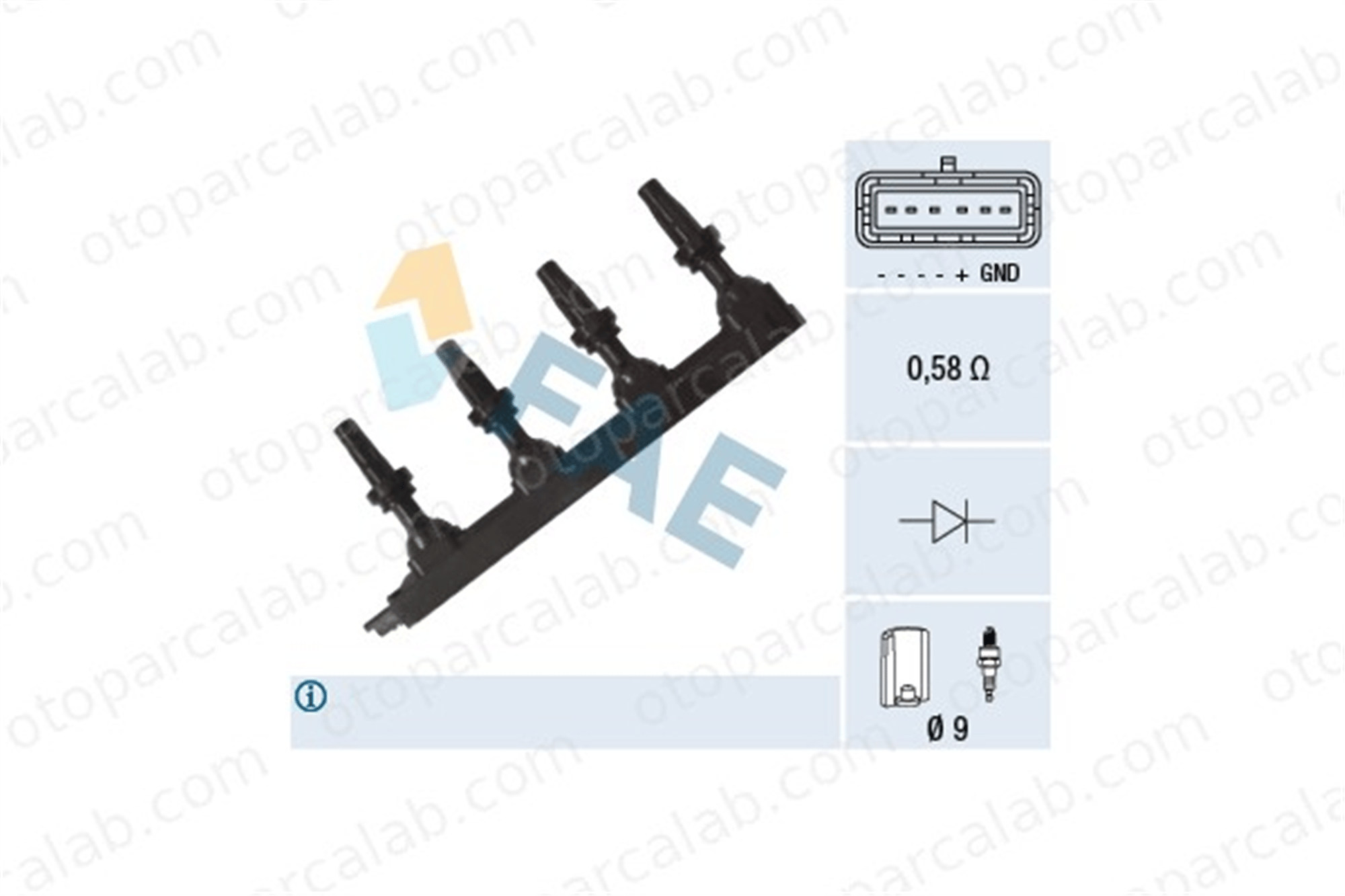 FAE 80271 Ateşleme Bobini HYUNDAI ACCENT I ACCENT Sedan 9800251580