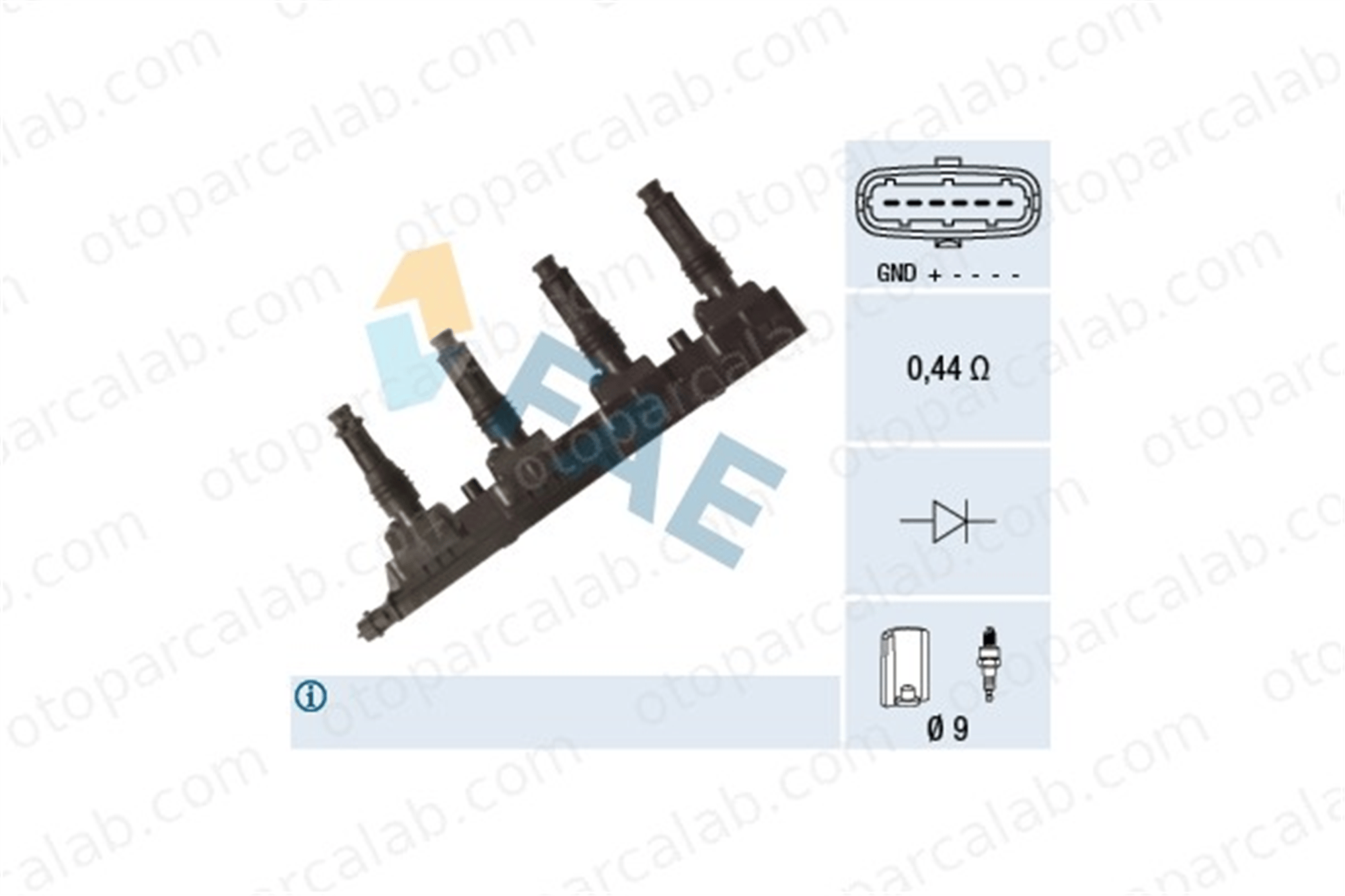 FAE 80350 Ateşleme Bobini OPEL CORSA D ASTRA H 1208020 93177212