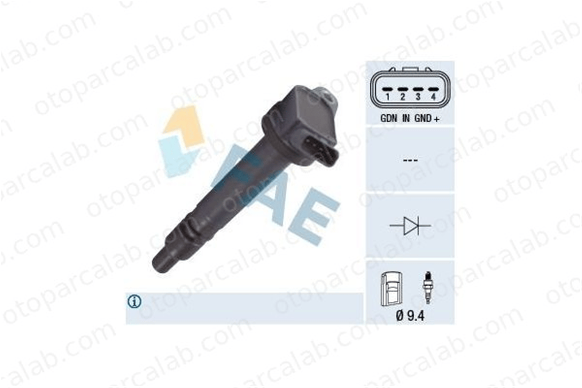 FAE 80368 Ateşleme Bobini TOYOTA CAMRY Sedan LEXUS RX 9091902251 9091902255