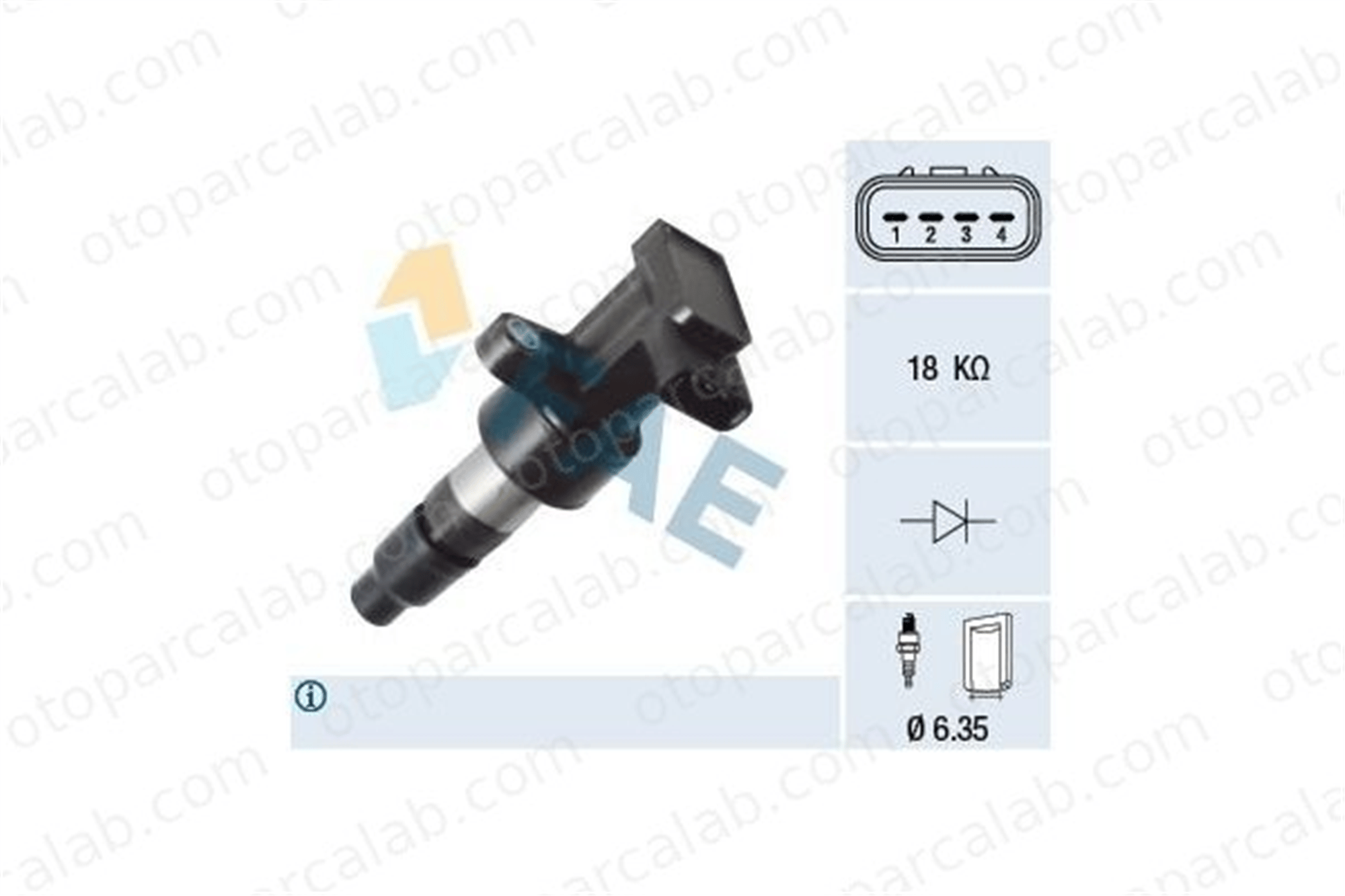 FAE 80421 Ateşleme Bobini JAGUAR X-TYPE I X-TYPE I Station wagon 6R8312A366BA 133896