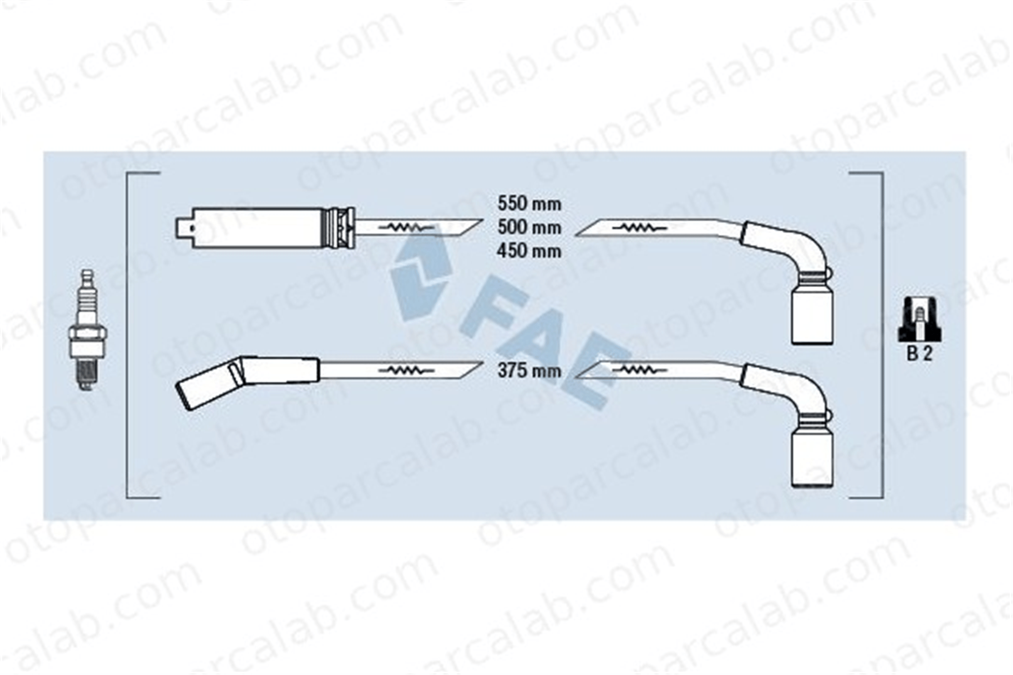 FAE 83562 Buji Kablosu CHEVROLET AVEO / KALOS Sedan DAEWOO KALOS Sedan 96305387