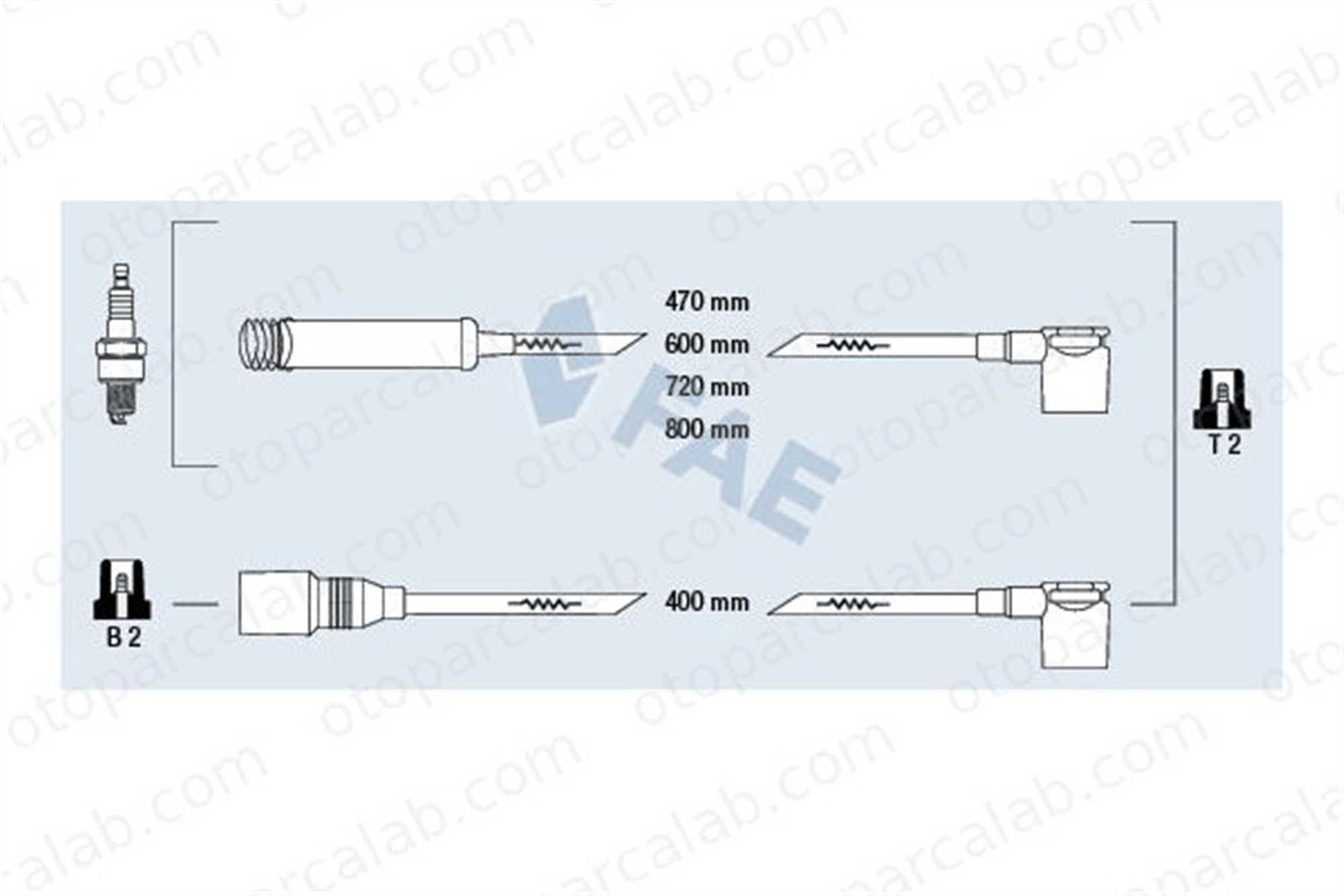 FAE 83570 Buji Kablosu OPEL ASCONA C ASCONA C Hatchback 90297423 90297570