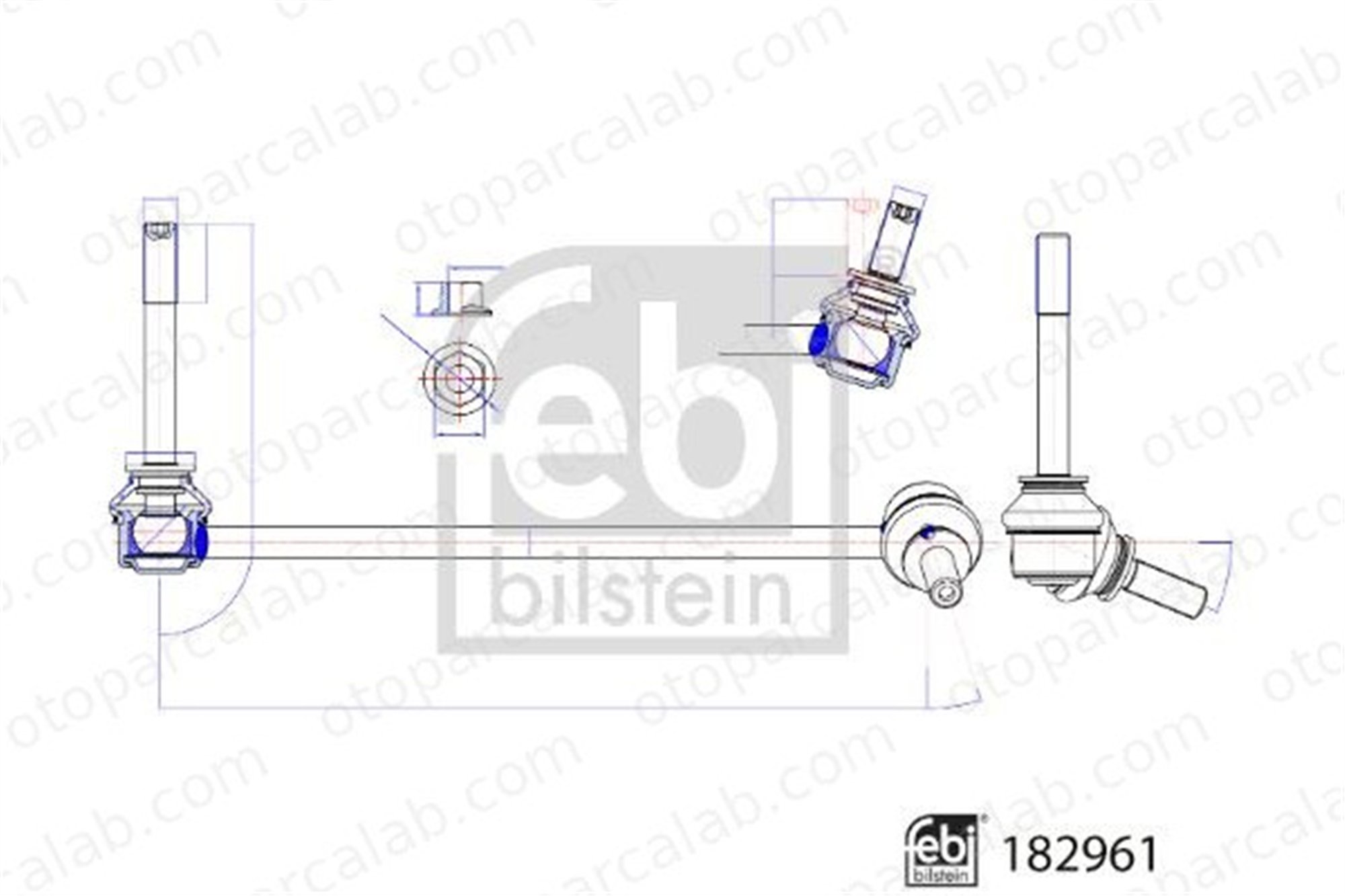 FEBI BILSTEIN 182961 Viraj Demir Askı Rotu Ön Sağ BMW X5 X6 31356881808