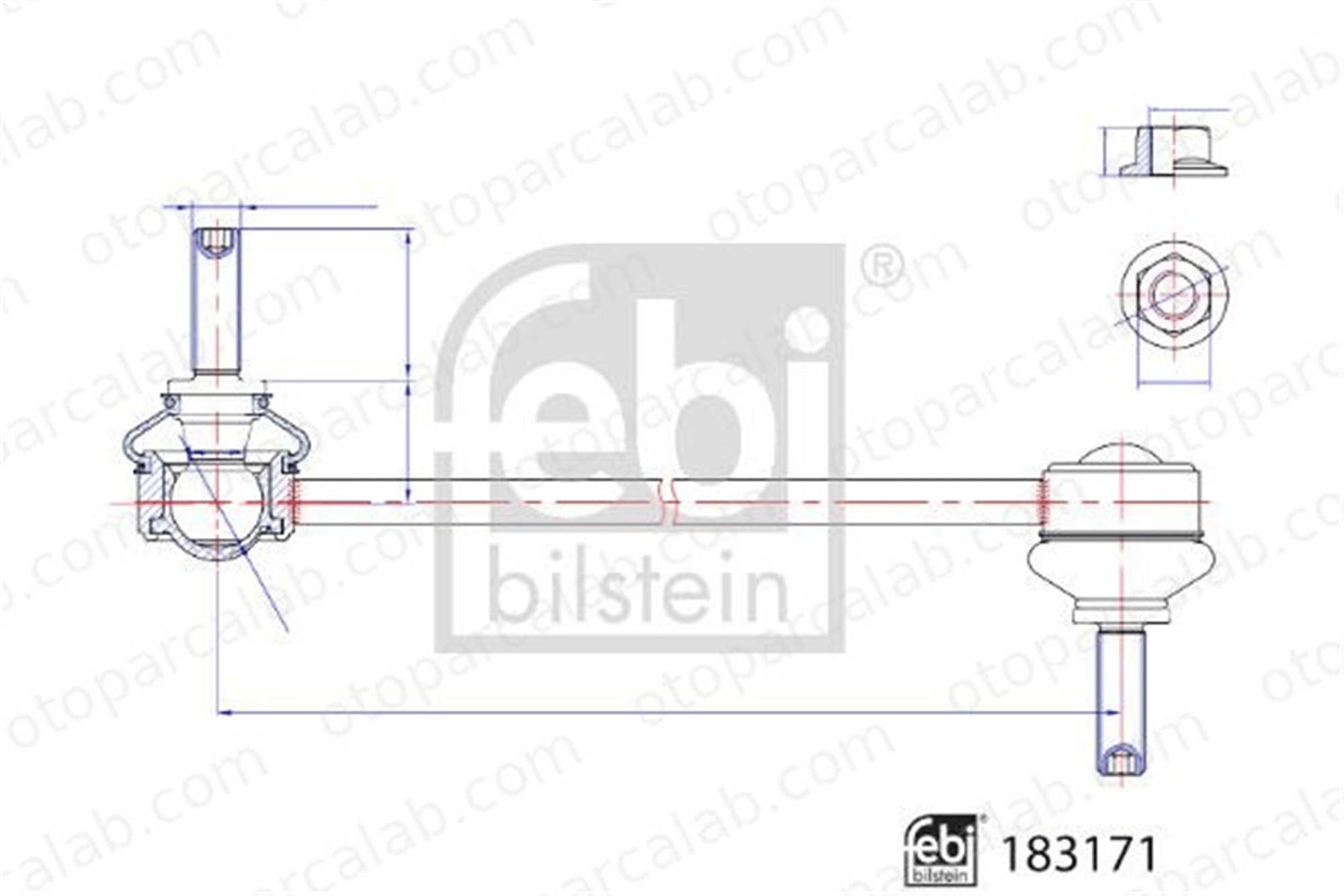 FEBI BILSTEIN 183171 Viraj Demir Askı Rotu Arka Sağ veya Sol LAND ROVER RANGE ROVER VELAR JAGUAR F-PACE LR090549 T4A2038
