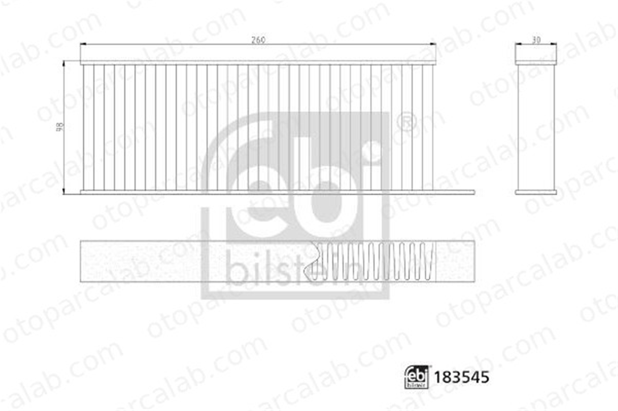 FEBI BILSTEIN 183545 Polen Filtresi CITROËN C5 X YL01884080
