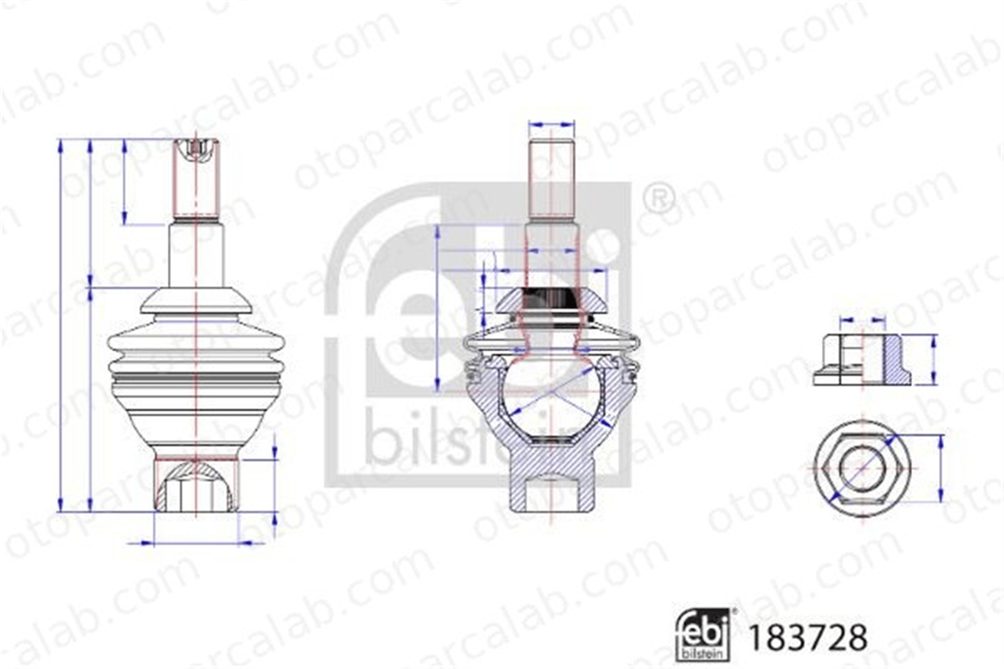 FEBI BILSTEIN 183728 Rotil Alt Sağ veya Sol BMW 5 5 Touring 31106852536