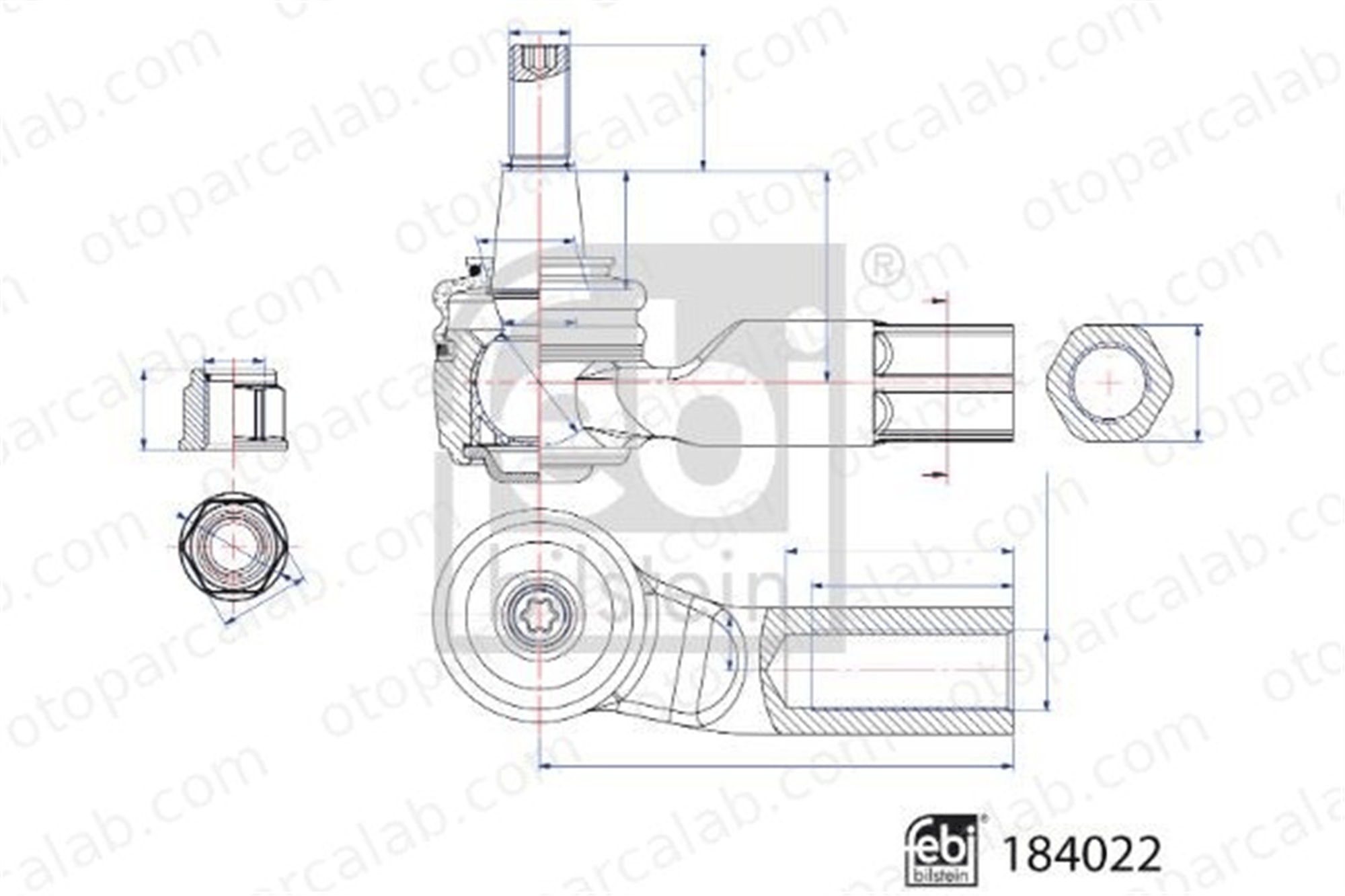 FEBI BILSTEIN 184022 Rot Başı Sol VW TIGUAN SKODA OCTAVIA IV Combi 184022 5WA423811B