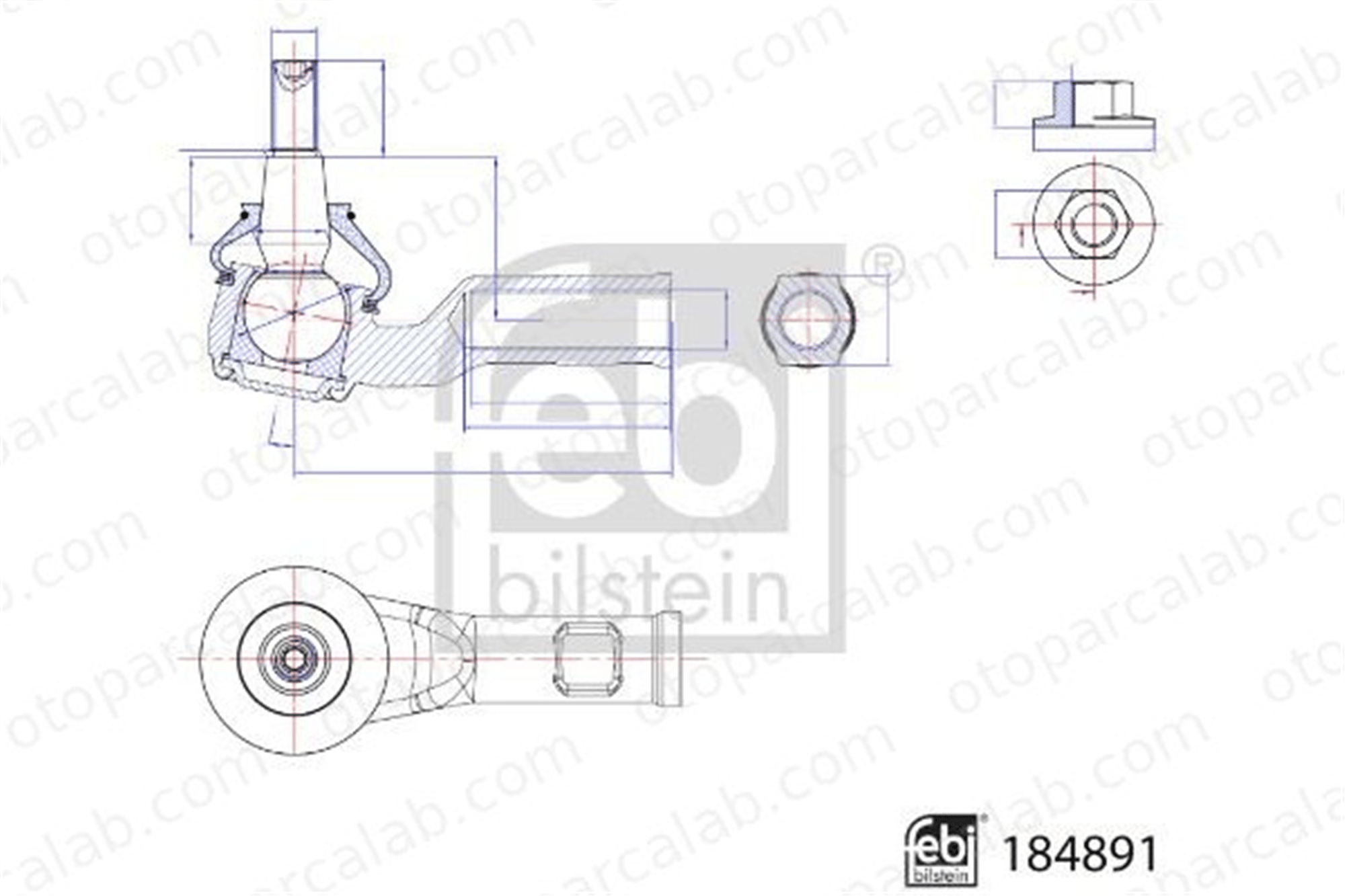 FEBI BILSTEIN 184891 Rot Başı Sağ veya Sol VW ID.3 ID.4 184891 1EA423811B