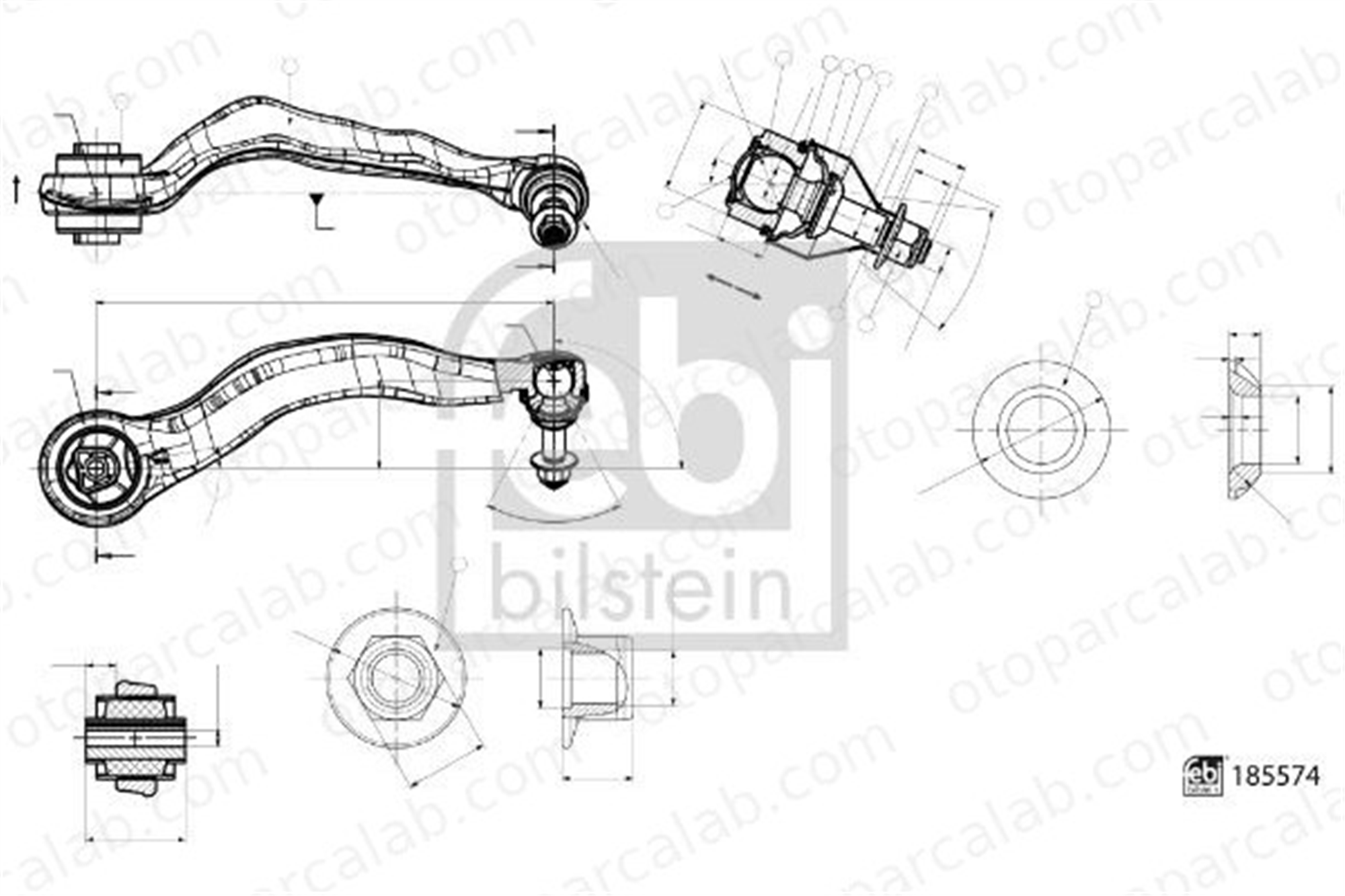 FEBI BILSTEIN 185574 Salıncak Ön Alt Sağ BMW 5 5 Touring 31106861162