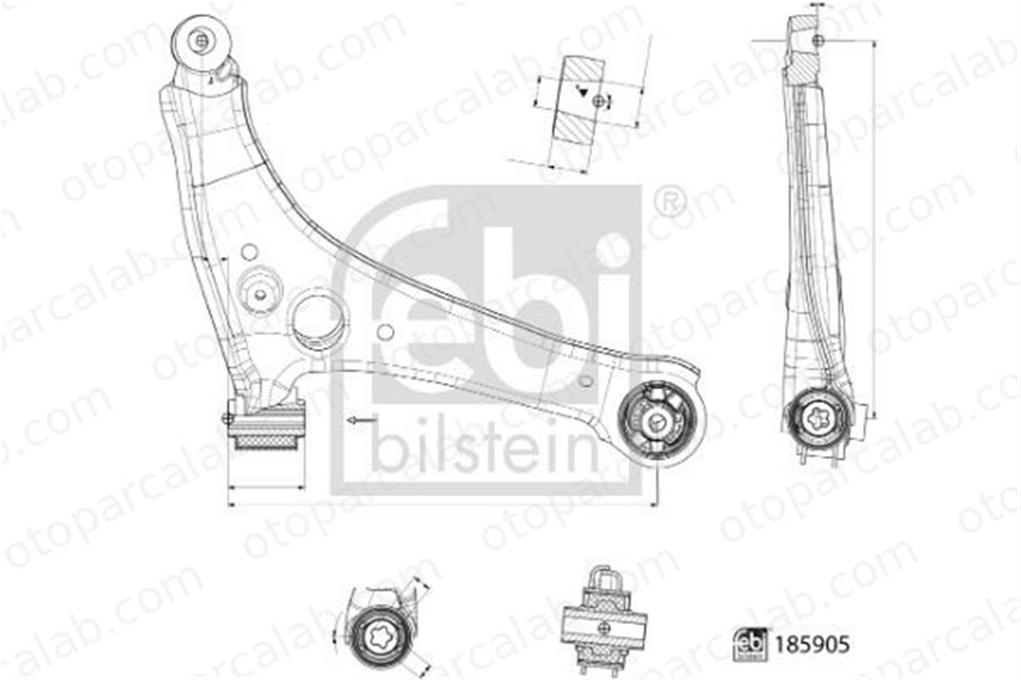 FEBI BILSTEIN 185905 Salıncak Ön Alt Sağ MERCEDES-BENZ SPRINTER 3,5-t Panelvan/Van SPRINTER 3,5-t Platform şasi 9103302600 A9103302600