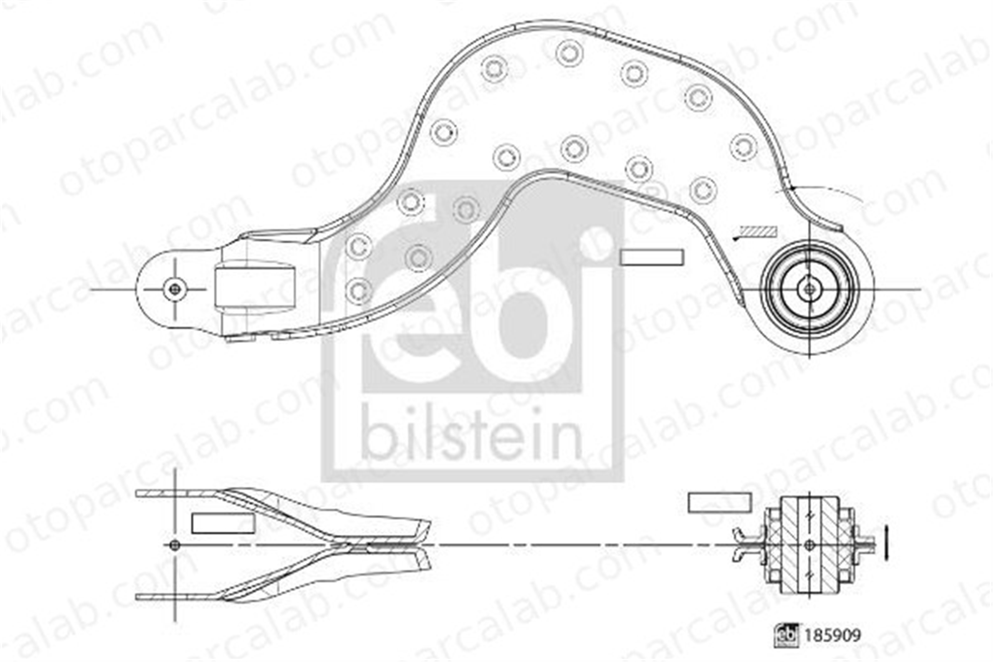FEBI BILSTEIN 185909 Salıncak Arka Üst Sağ veya Sol MERCEDES-BENZ B-SERISI Sports Tourer CLA 2473501700 A2473501700