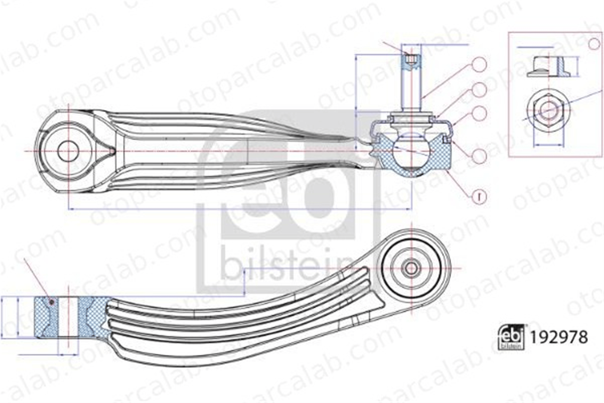 FEBI BILSTEIN 192978 Viraj Demir Askı Rotu Arka Sağ veya Sol VW ID.3 ID.4 1EA505465 1EA505465A