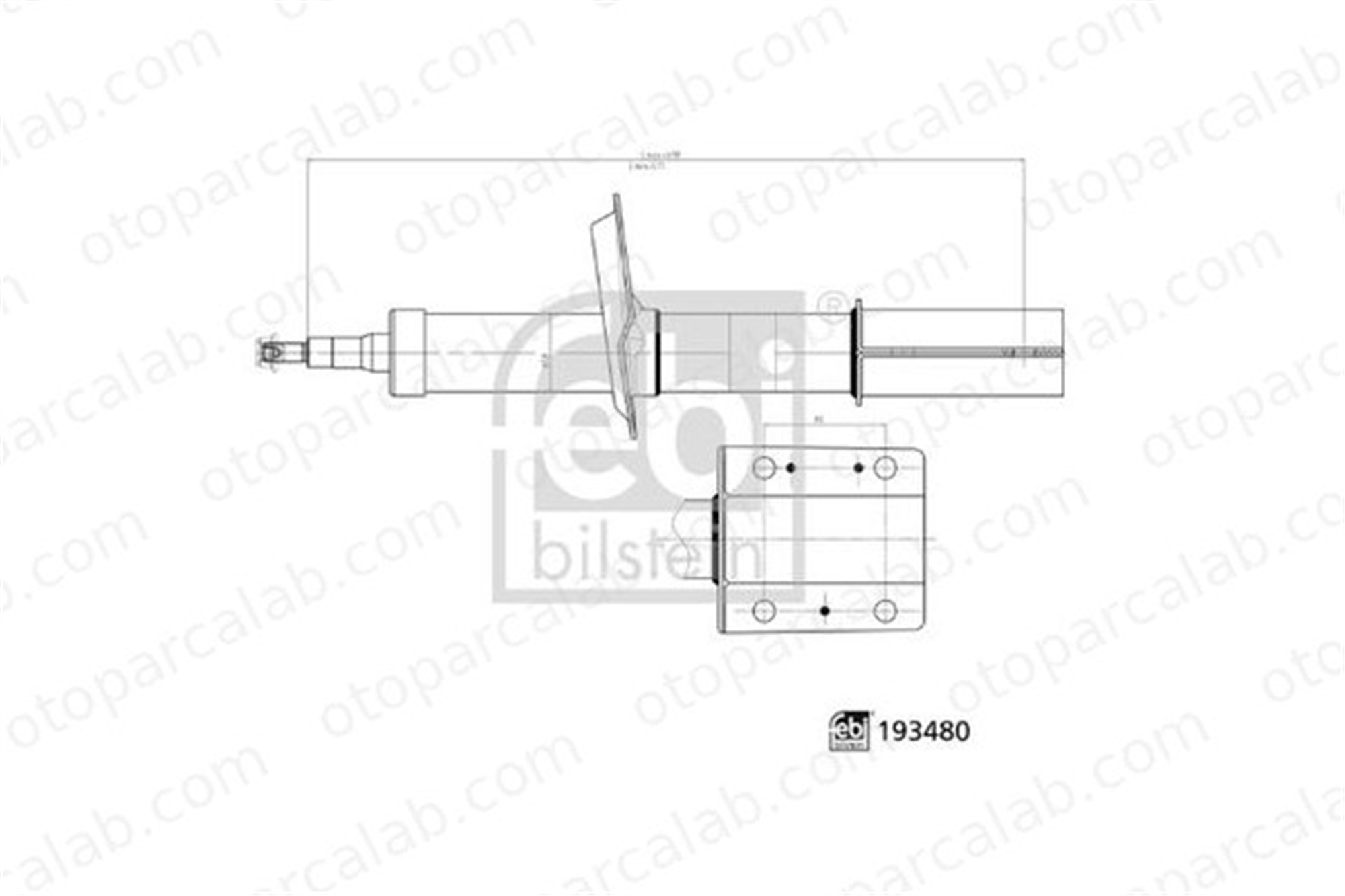 FEBI BILSTEIN 193480 Amortisör Ön Sağ veya Sol FIAT DUCATO Panelvan/Van CITROËN JUMPER Panelvan/Van 520255 5202J5